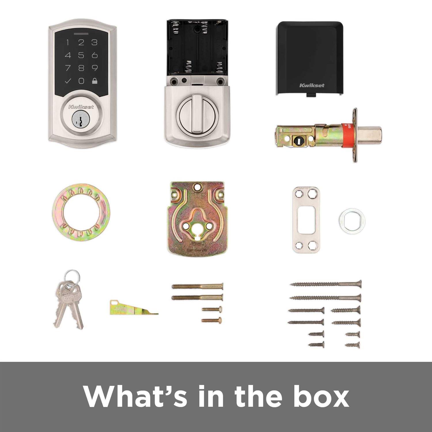 Kwikset SmartCode 270 Contemporary Touchpad Electronic Deadbolt with SmartKey 992700-004 - Inhomebuy