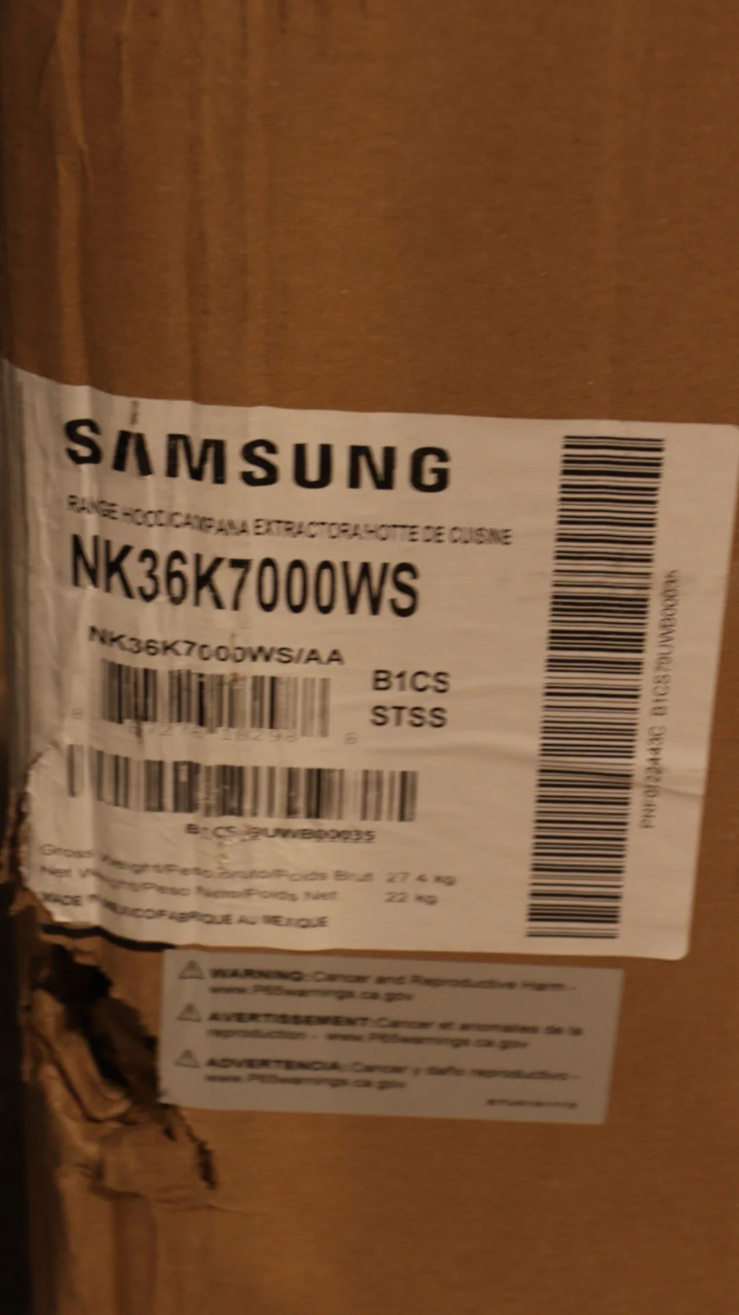 SAMSUNG 36 Inch Smart Wall Mount Chimney Range Hood with Wi-Fi and Bluetooth Connectivity - NK36K7000WS - Inhomebuy