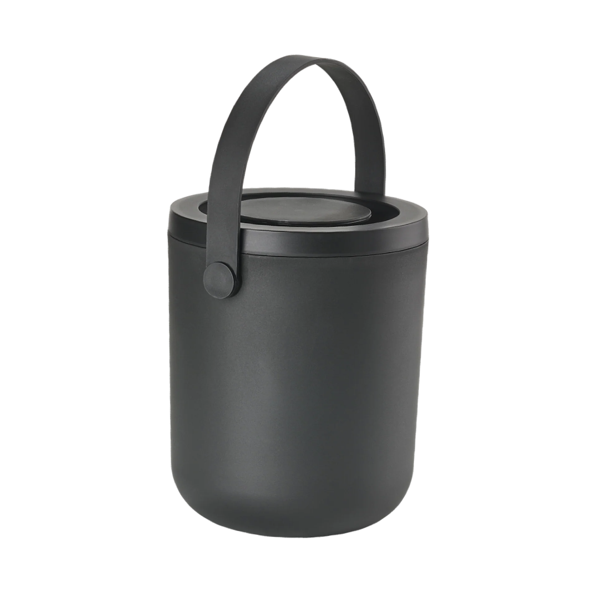 Waste Bin Circular 3L Black - Inhomebuy