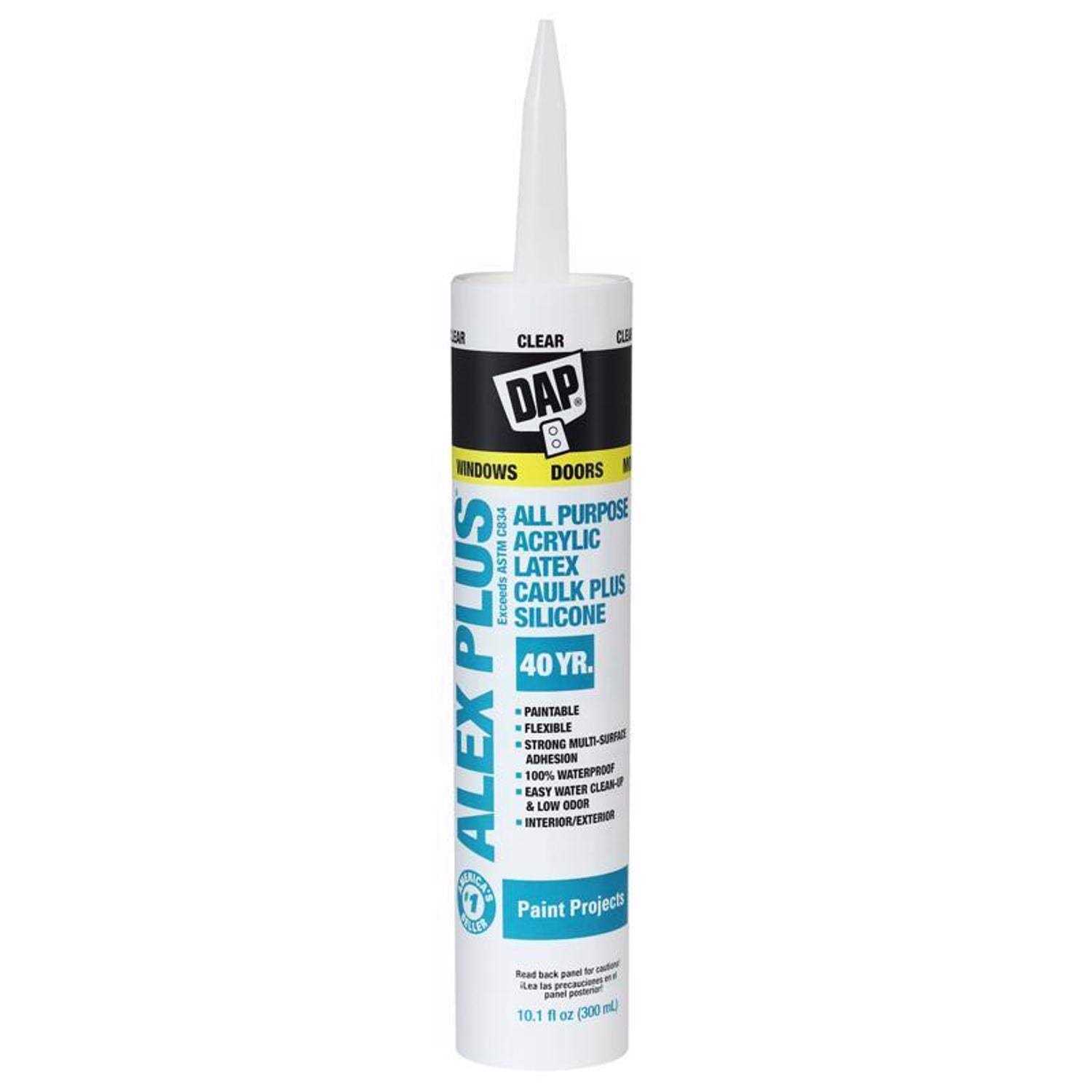 Dap Alex Acrylic Latex Caulk Plus Silicone - Inhomebuy