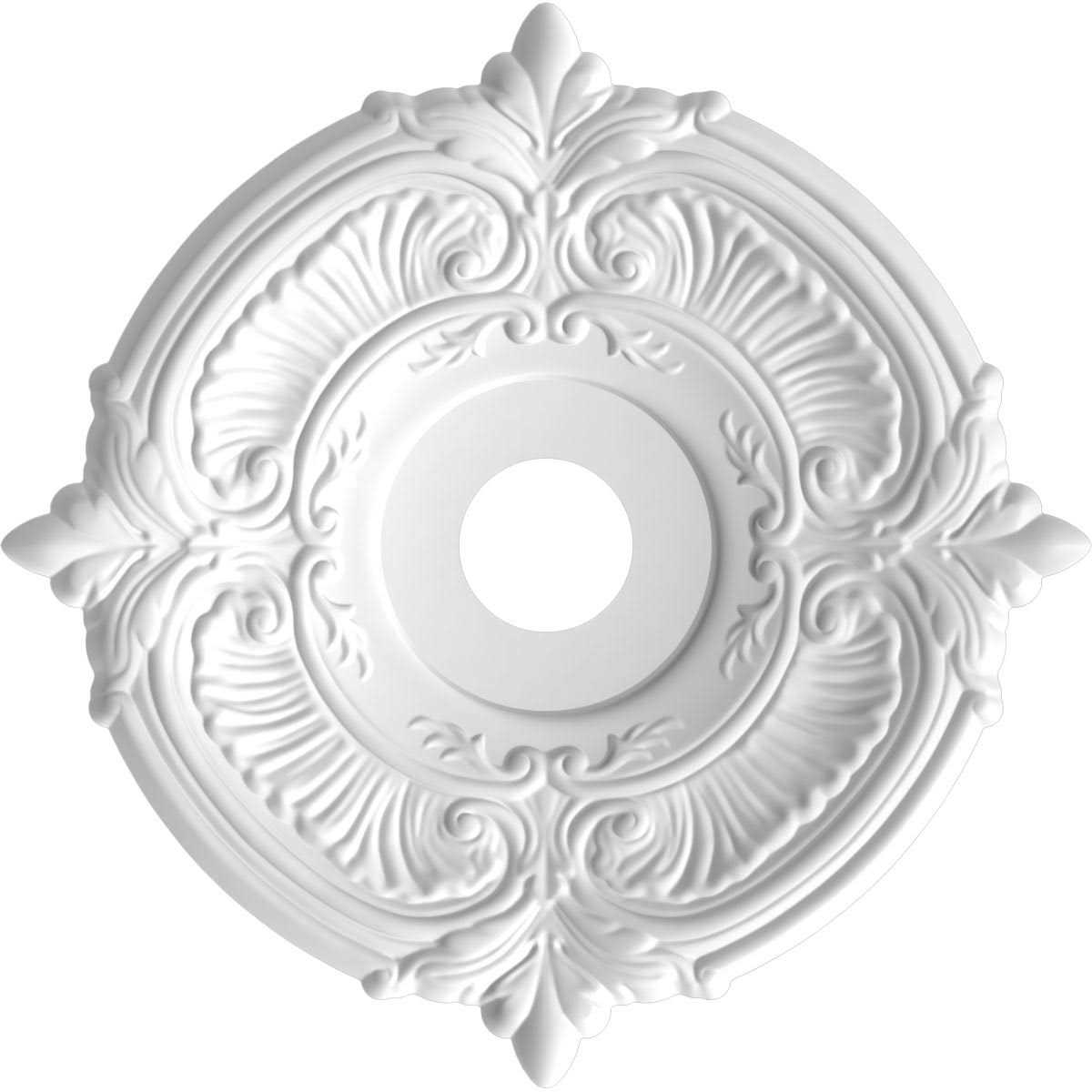 Ekena Millwork 3 1/2ID x 1 Traditional Thermoformed PVC Ceiling Medallion - Inhomebuy