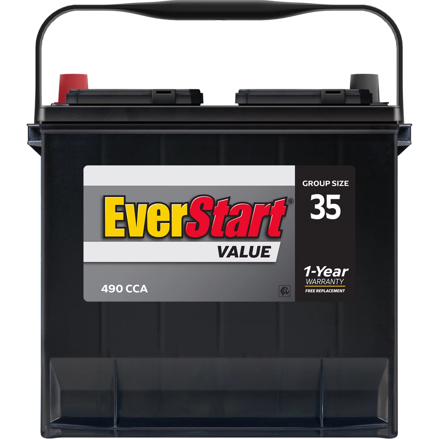 EverStart Value Lead Acid Automotive Battery, Group Size 35 12 Volt, 490 CCA - Inhomebuy