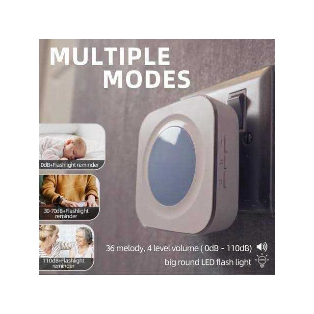 Wireless Door Sensor Bitiwend Door Chime Doorbell with 600ft Operate Range 58 Chimes 5 Volume Level Led Indicator Door Open Alarm For Business - Inhomebuy