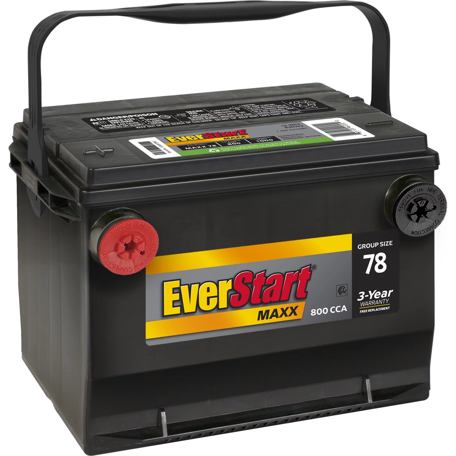 EverStart Maxx Lead Acid Automotive Battery, Group Size 78 12 Volt, 800 CCA - Inhomebuy