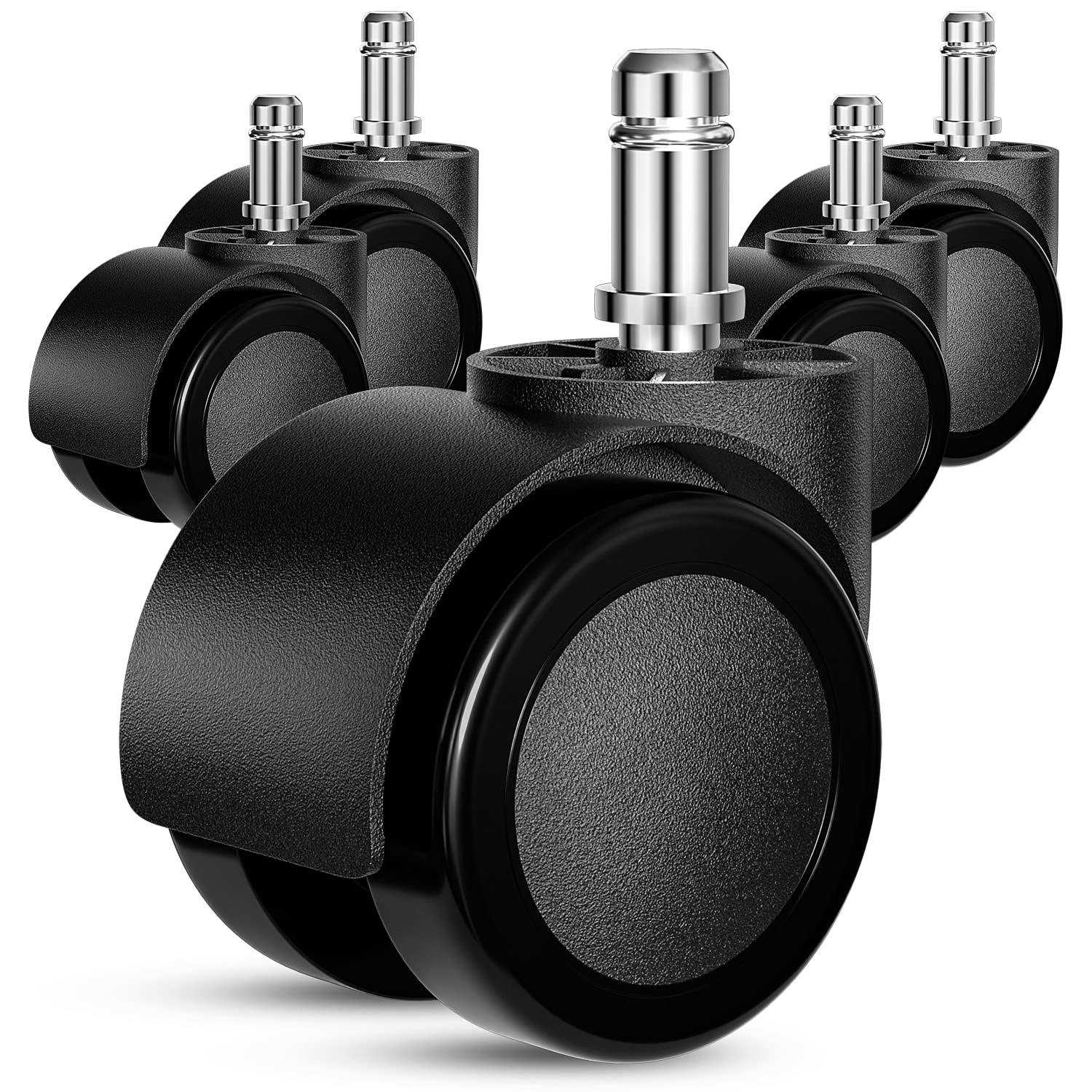 Office Chair Caster Wheels 3 Rollerblade Rubber Replacement Chair C - Inhomebuy