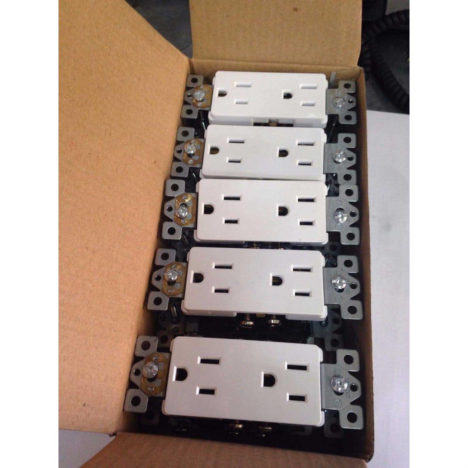 Enerlites Decorator Receptacle Residential Grade Wall Outlet 15A 125V - Inhomebuy