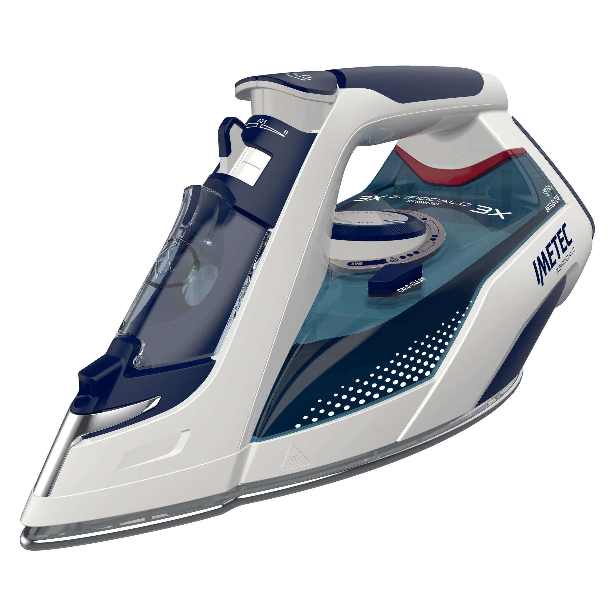 Imetec Steam Iron , 3X Zero Calc  Z3 3500, 2400W, 150G , Anti Drup, S/S Plate - Inhomebuy