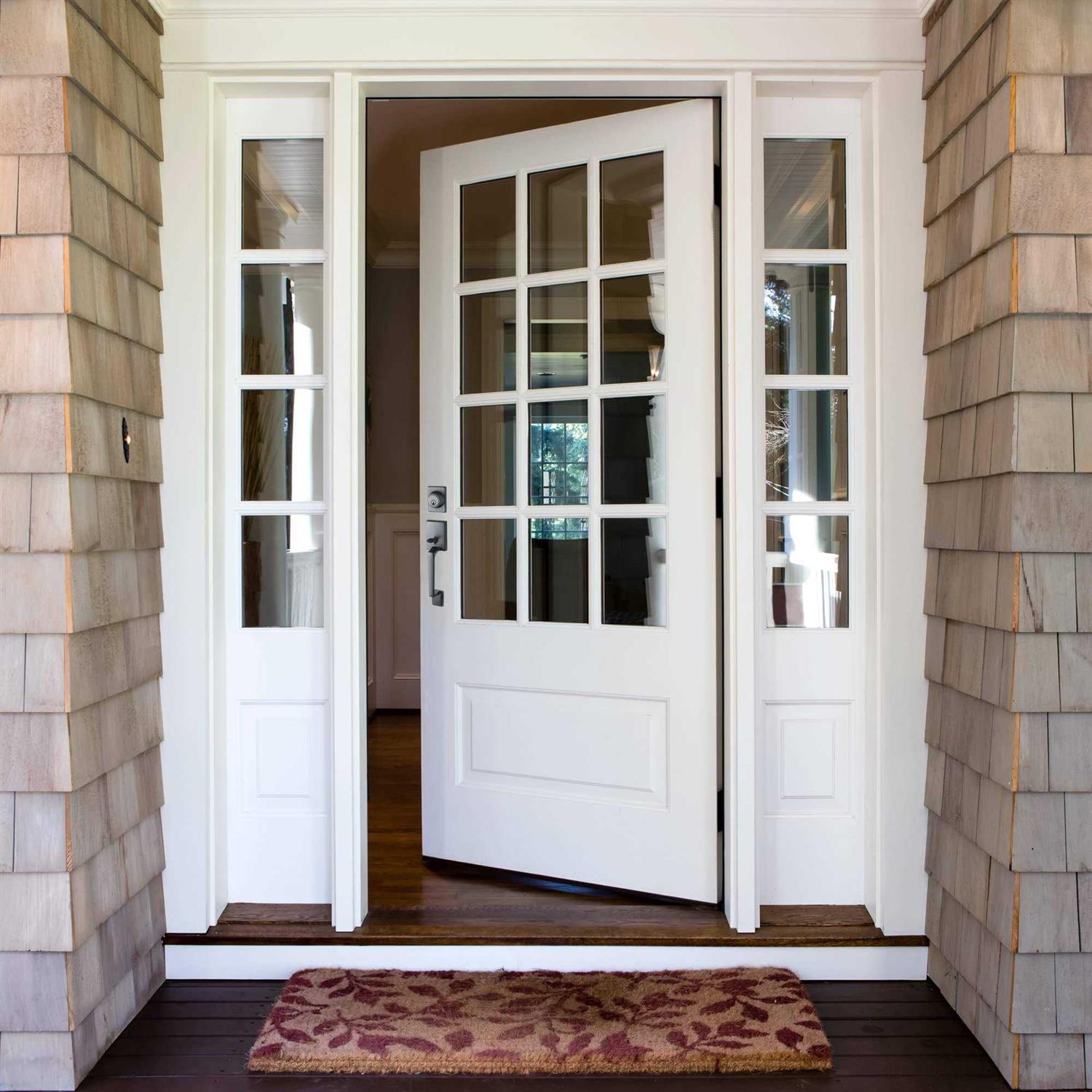 Design House 582189 Universal 6-Way Replacement Square Spindle Entry Latch Satin Nickel - Inhomebuy