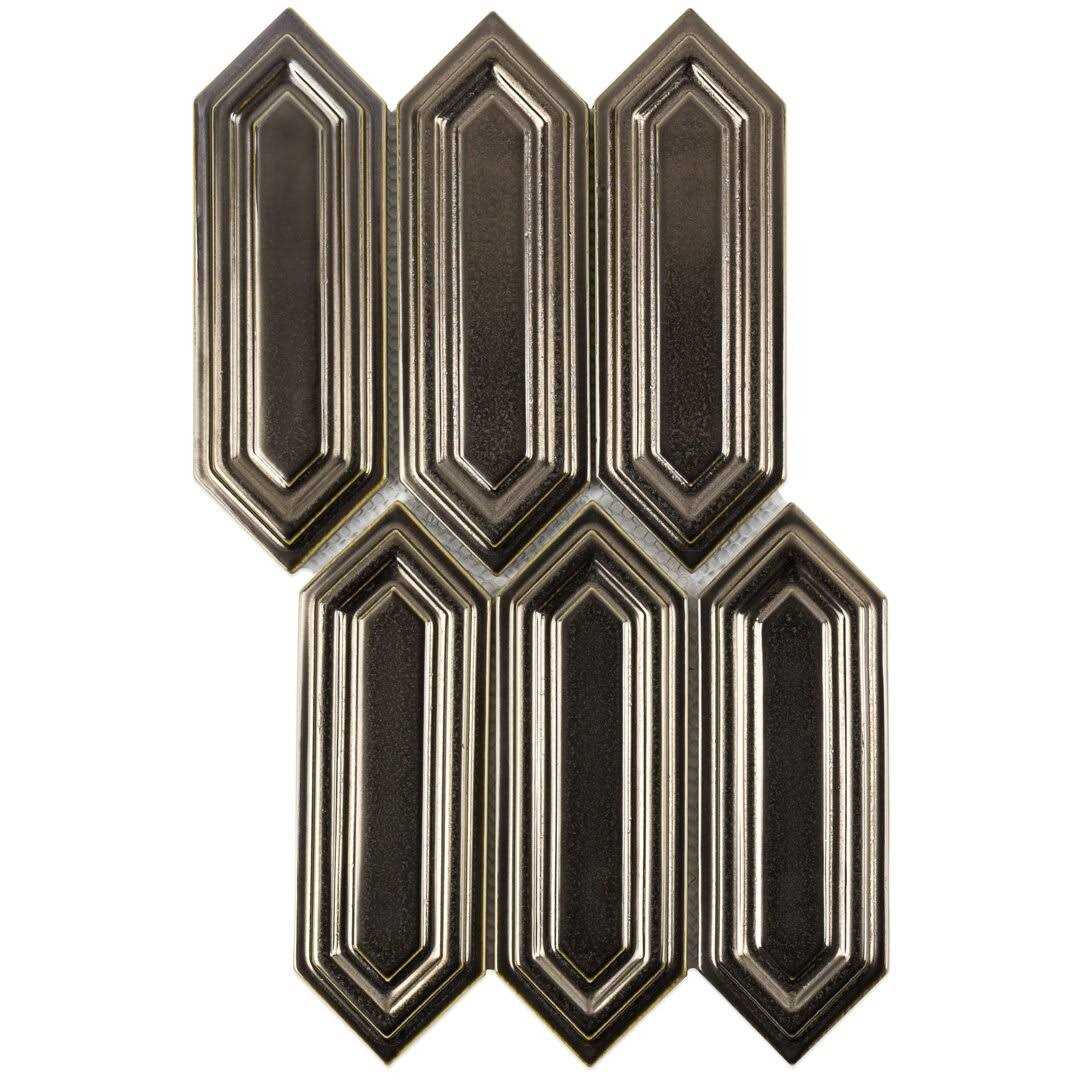 Delphi Hexagon 3 x 9 Straight Edge Ceramic Mosaic Sheet Tile Ivy Hill Tile - Inhomebuy