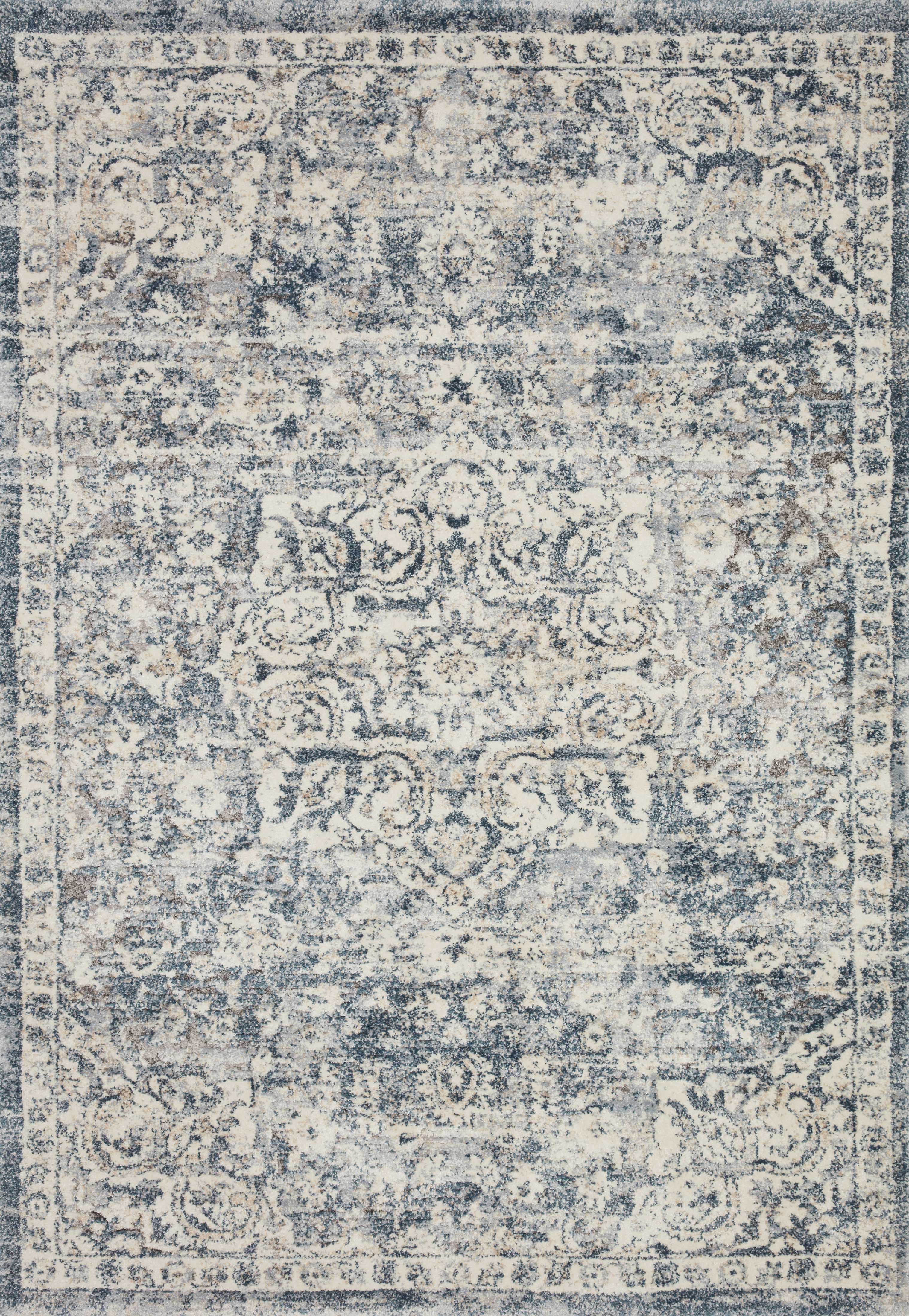 Loloi Rugs Theory Collection Rug in Ivory, Blue - 7'10