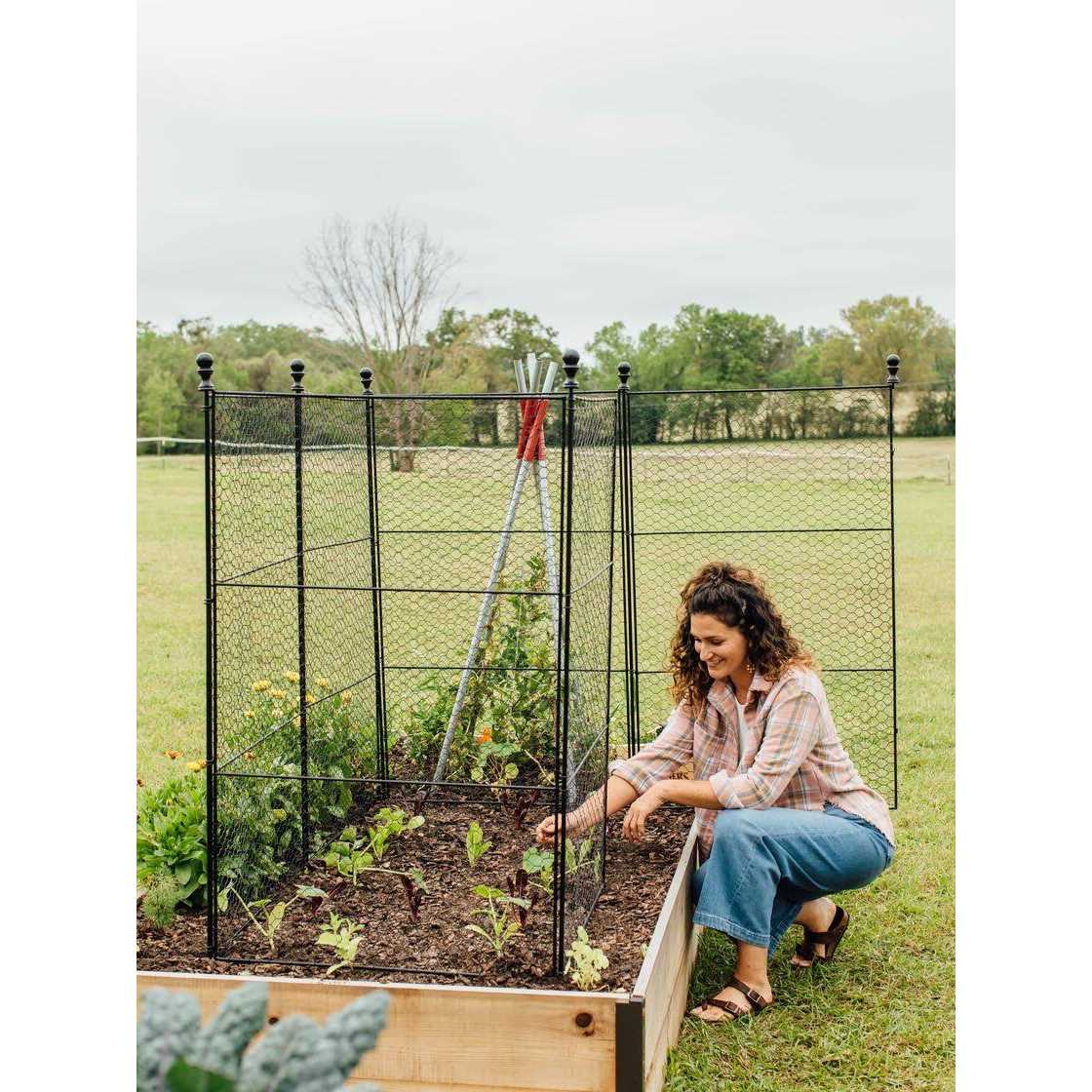 Gardener’s Supply Company Fence Stakes with Clips Set of 6 - Inhomebuy