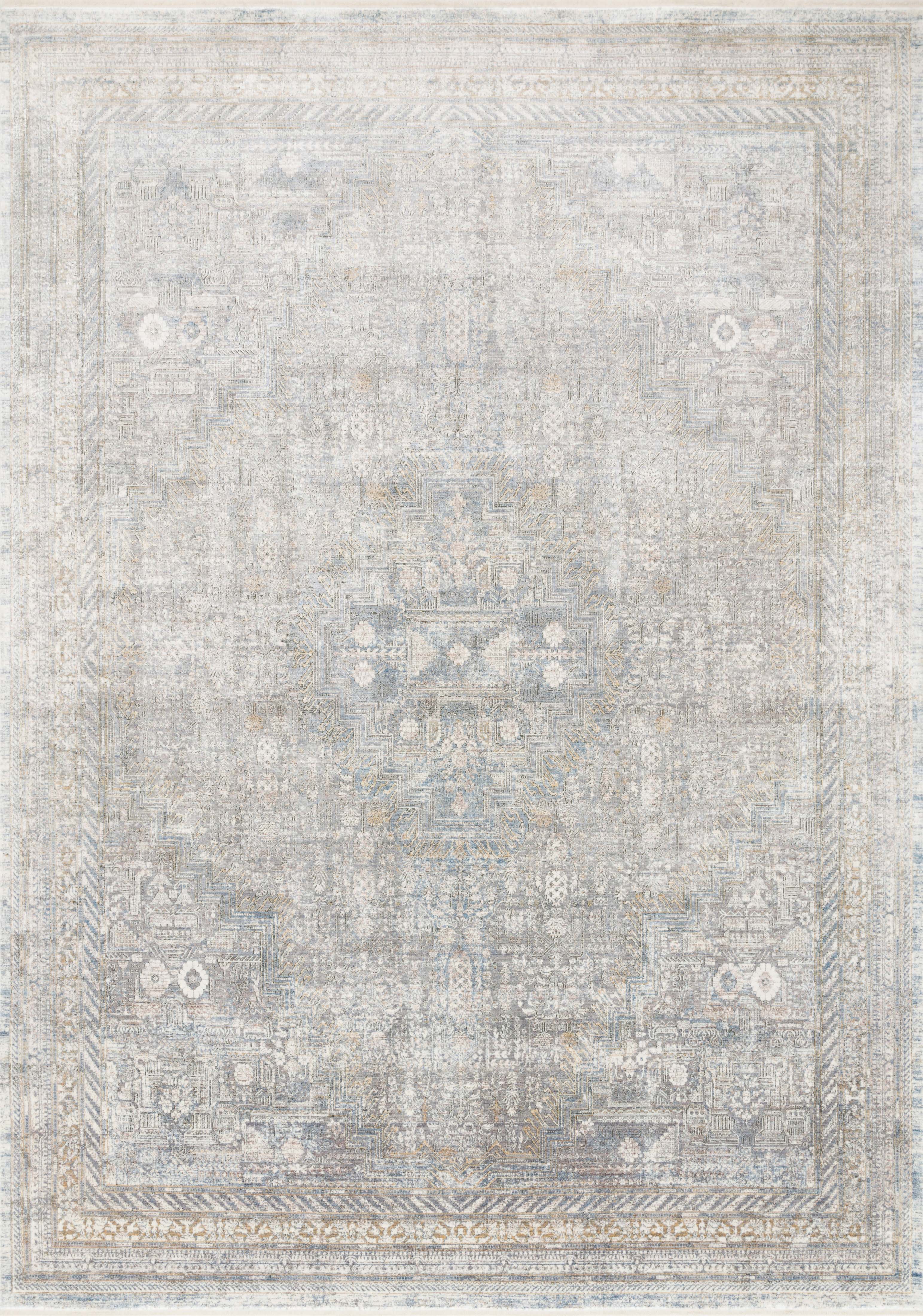 Loloi Rugs Gemma Collection Rug in Silver, Multi - 3'7