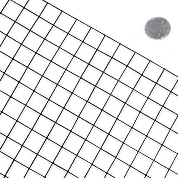 Fencer Wire 16 Gauge Black Vinyl Coated Welded Wire Mesh Size by 1 inch - Inhomebuy