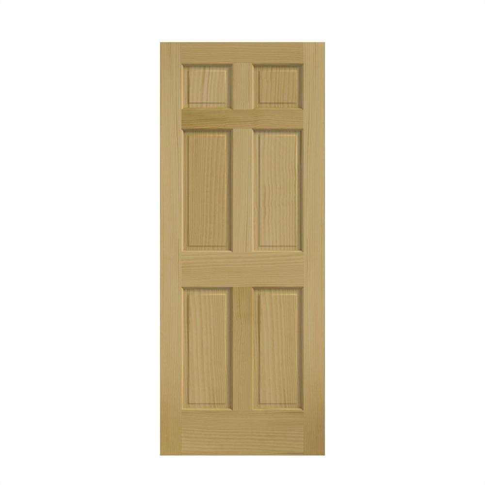 EightDoors 80 inch x 6 Panel Solid Wood Core Door - Inhomebuy