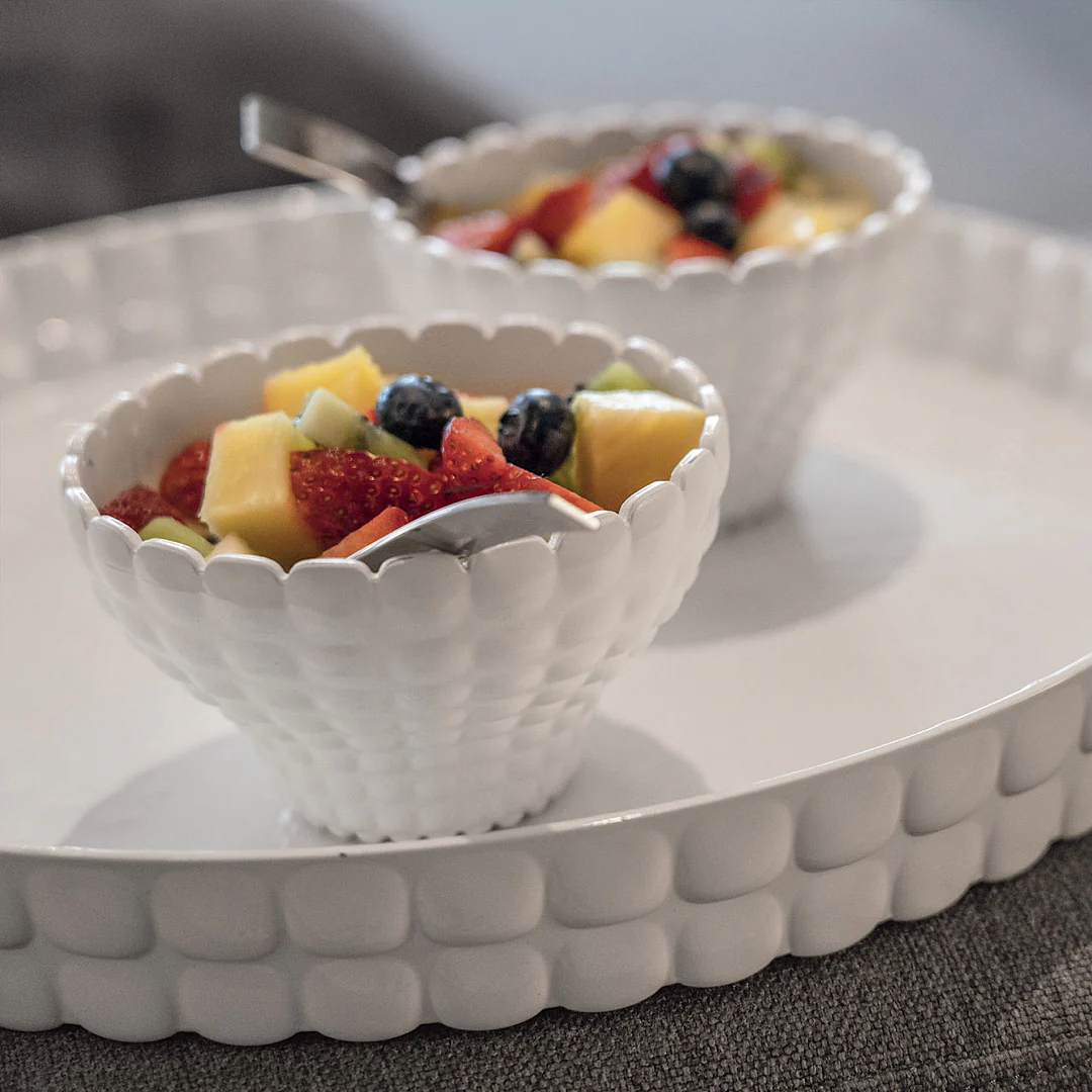 Round tray Milk white - Inhomebuy