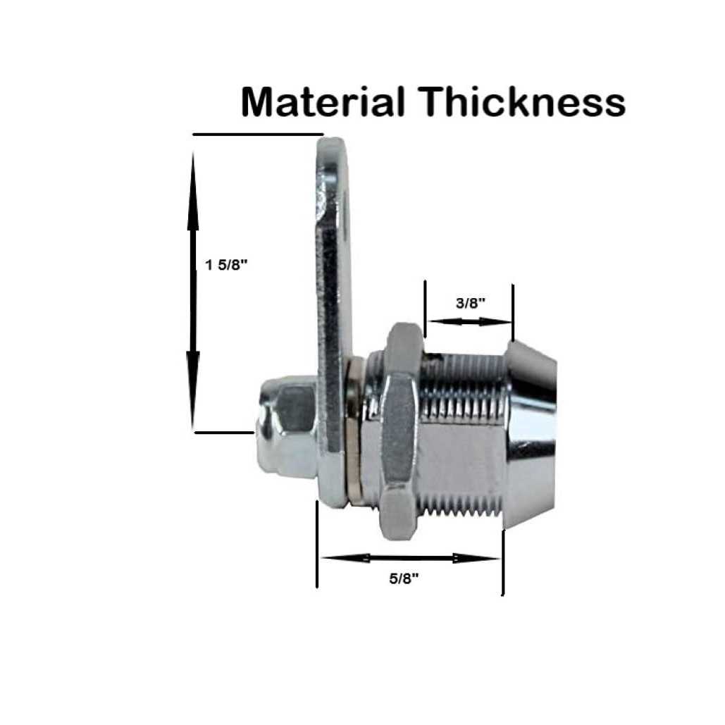 Kingsley Tubular Cam Lock Cylinder-Chrome Finish Keyed Alike - Inhomebuy