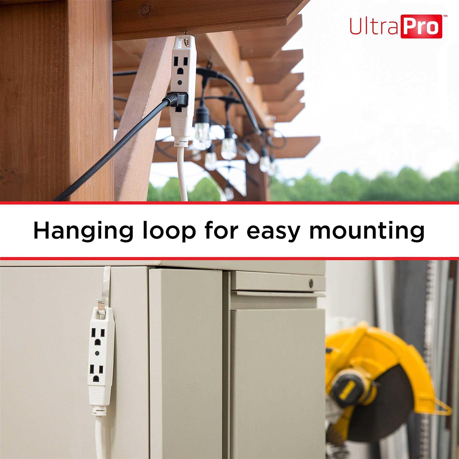 UltraPro Extension Cord 3-Outlet Power Strip - Inhomebuy