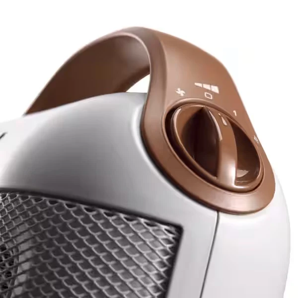 DeLonghi Compact Ceramic Heater: 1500W, thermostat, tip-over switch, fan only setting, white | HFX30C15.W - Inhomebuy