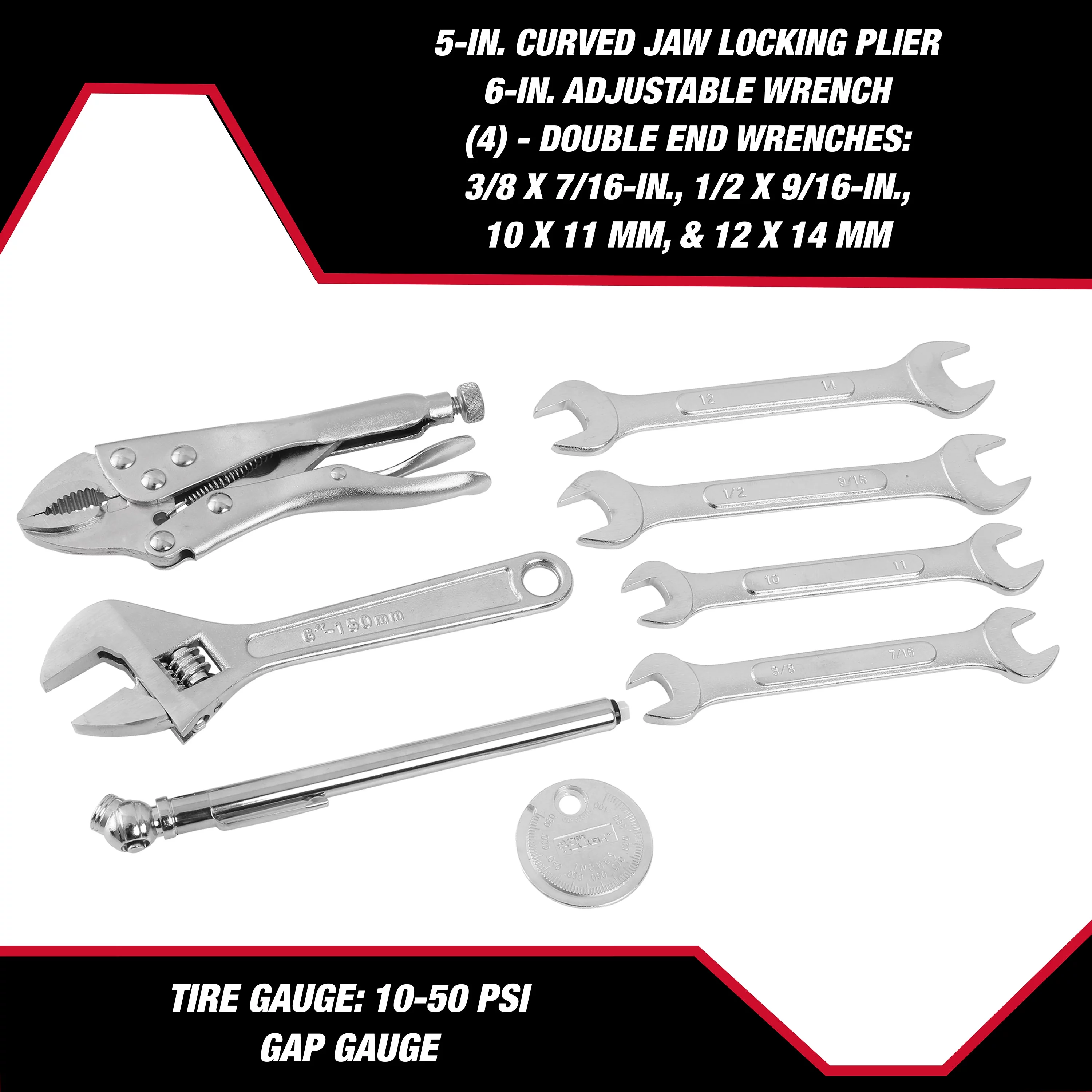 Hyper Tough 51-Piece Auto and Motorcycle Mechanic's Tool Kit, Model 4376V - Inhomebuy