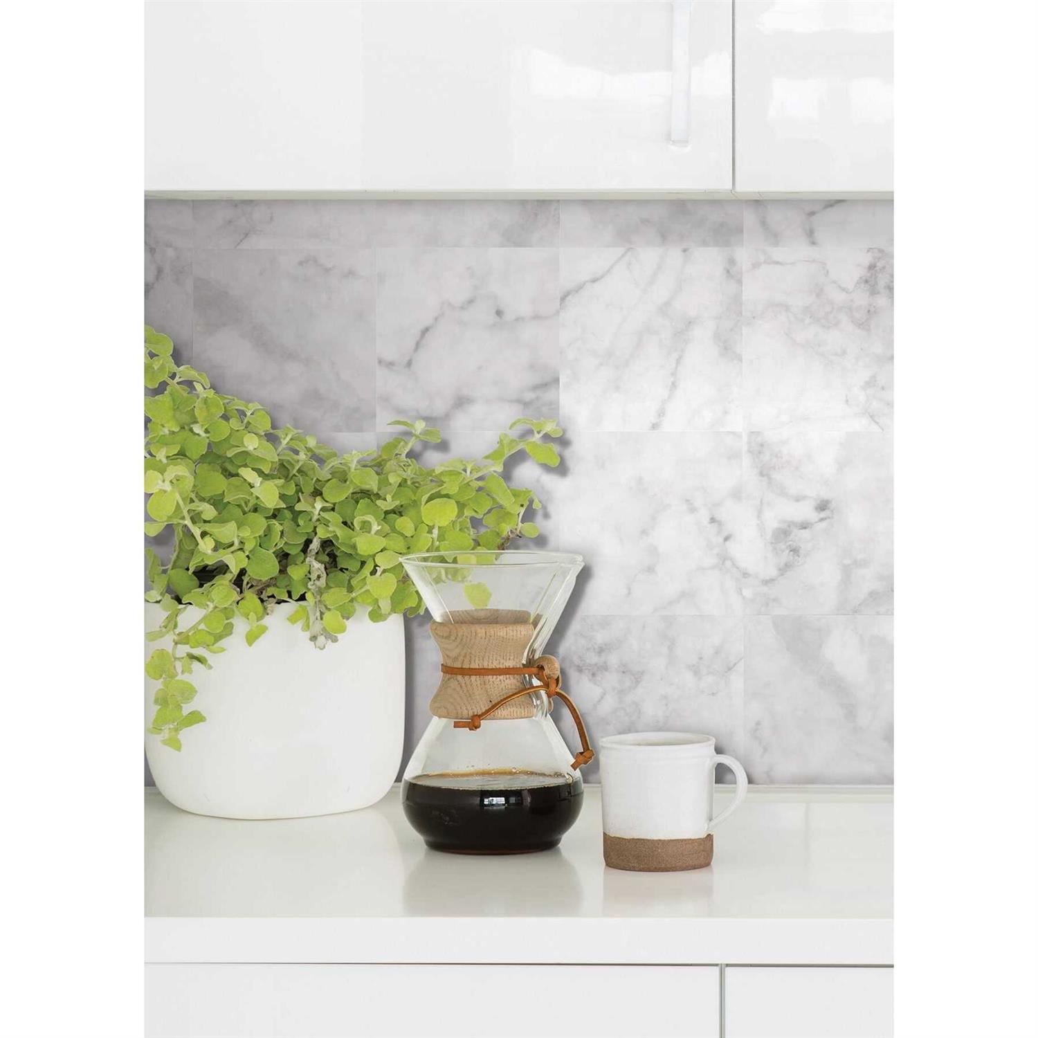 Wallpops Ada Blue Embossed Peel and Stick Backsplash Tiles WPBS4645 - Inhomebuy