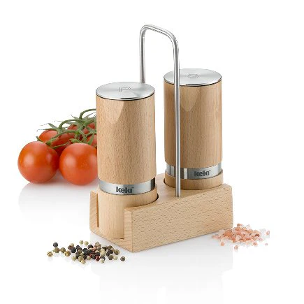 Cruet Stand Salt & Pepper Mill - Light Brown - Inhomebuy
