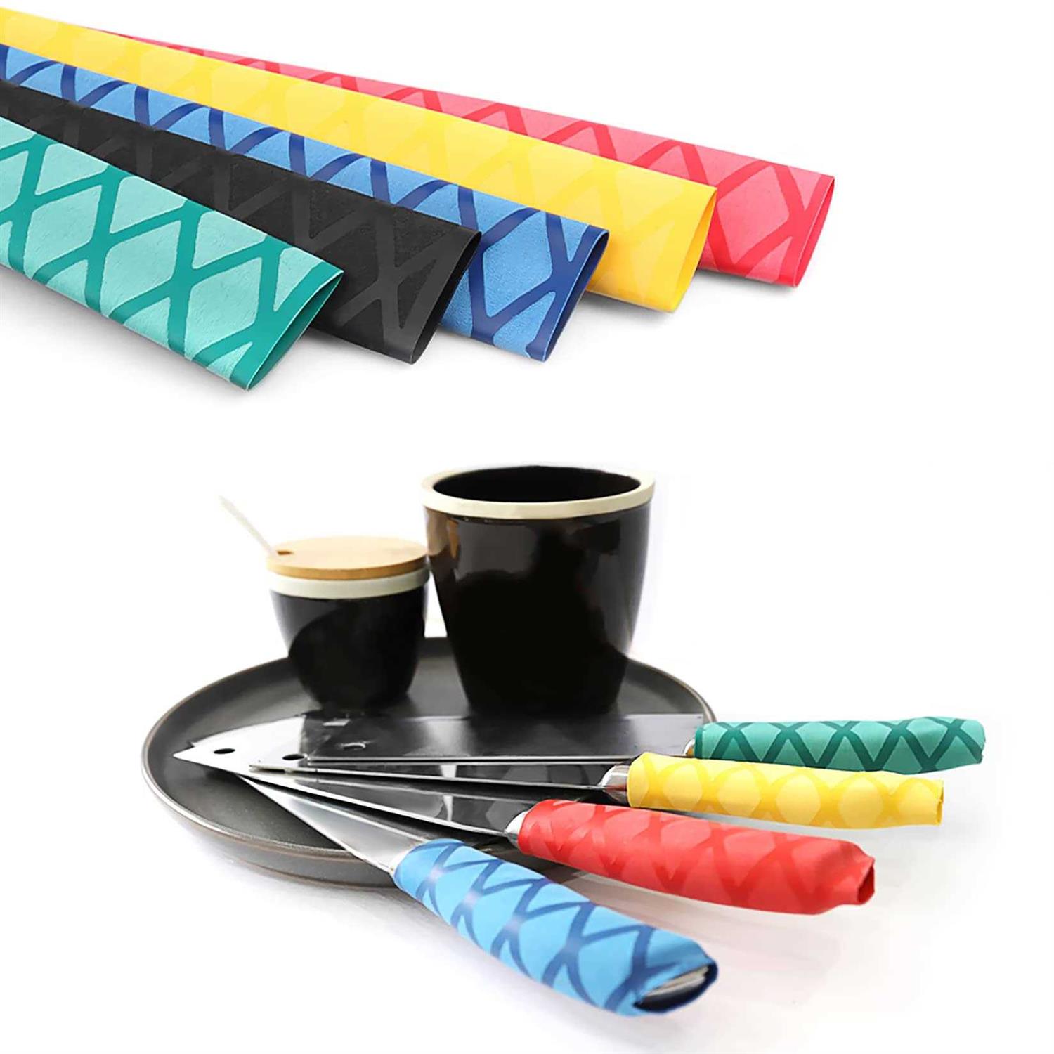 eTekGo X-Tube Heat Shrink Wrap Tubing 39&64 Lengths for Rod Grips-5 Color 14 Sizes - Inhomebuy