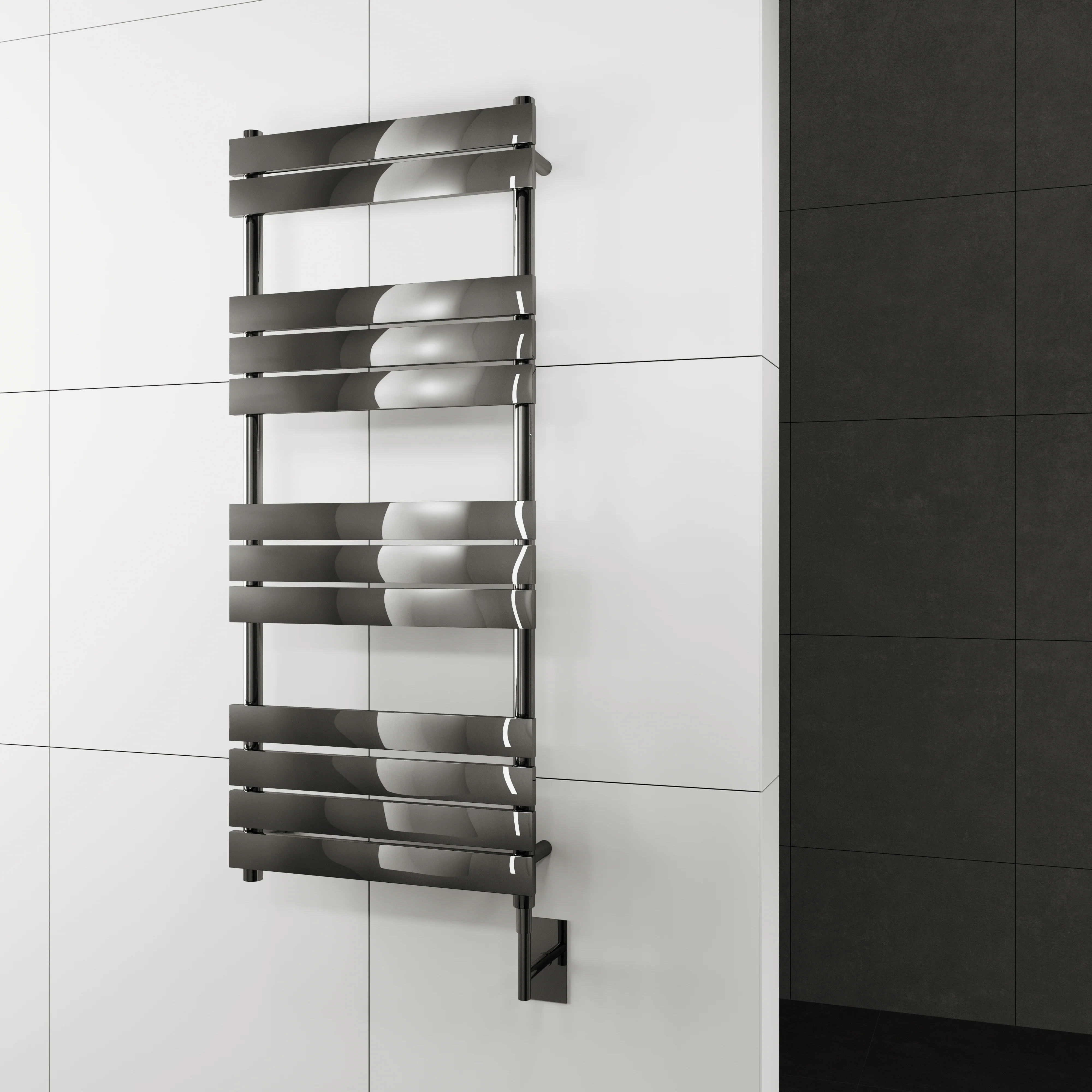 Minos Wall Mounted Electric Towel Warmer in Gun Metal - Inhomebuy