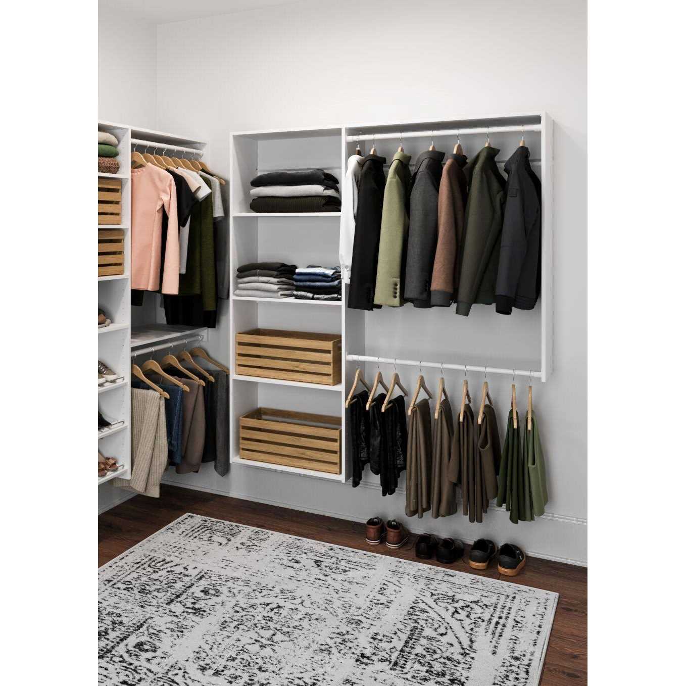 Easy Track 72 Vertical Panels (2 Pack) Closet Storage Truffle - Inhomebuy