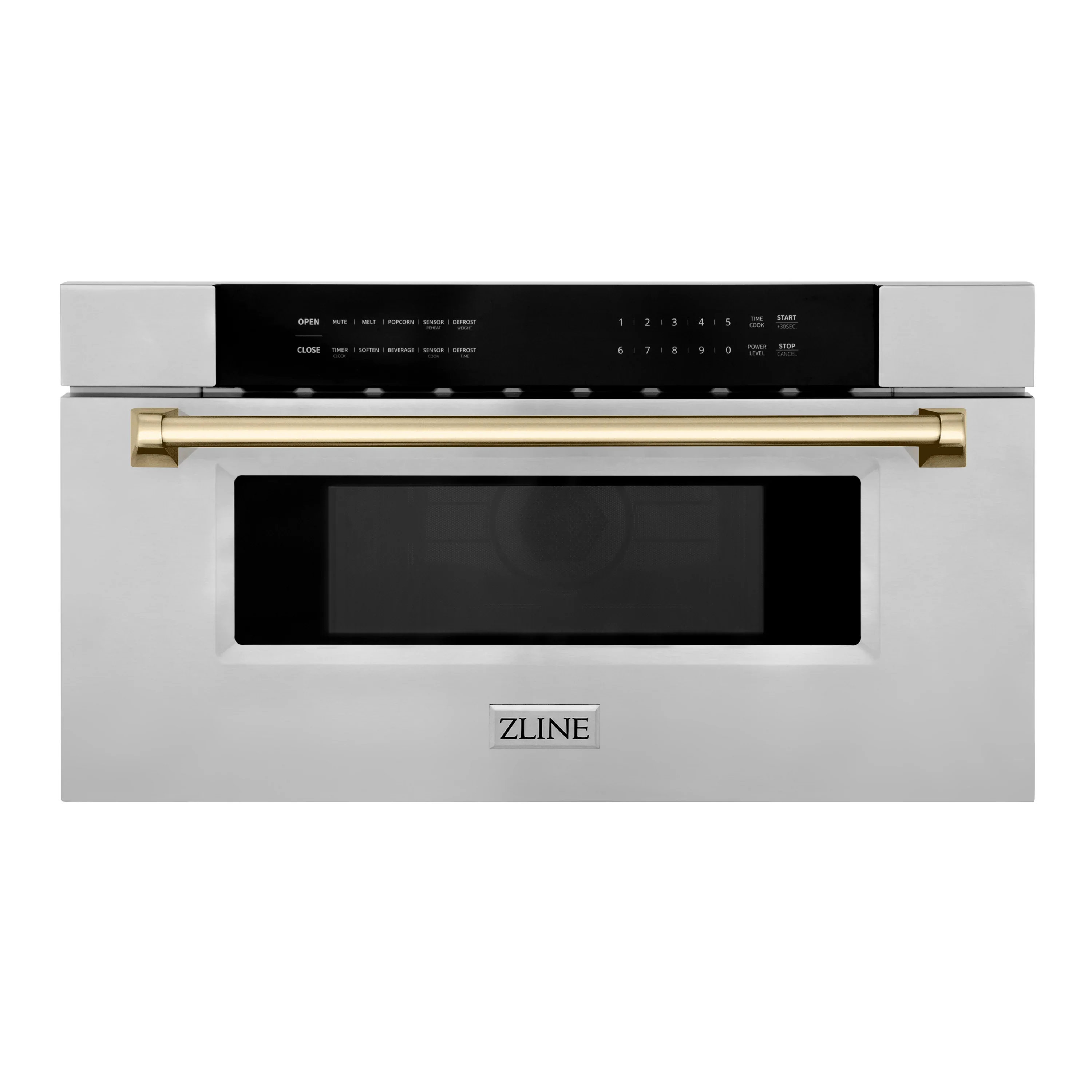 ZLINE Autograph 30 In. 1.2 cu. ft. Built-In Microwave Drawer In Stainless Steel With Gold Accents, MWDZ-30-G - Inhomebuy