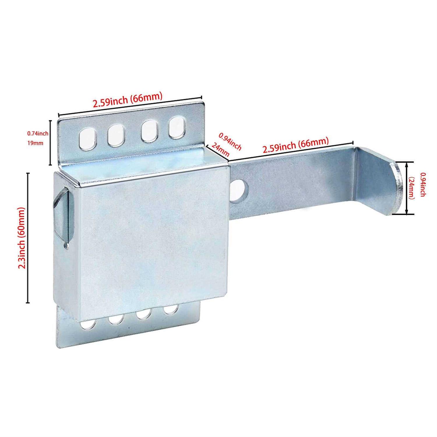 NIDAYE Heavy Duty Inside Deadlock Galvanized Steel Garage Door Side Lock/Housing Extra Security Lock for Most Garage Door - Inhomebuy
