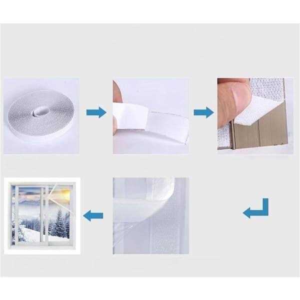 Wellco 63 in. Indoor Window Insulation Kit for Winter Keep Cold Out - Inhomebuy