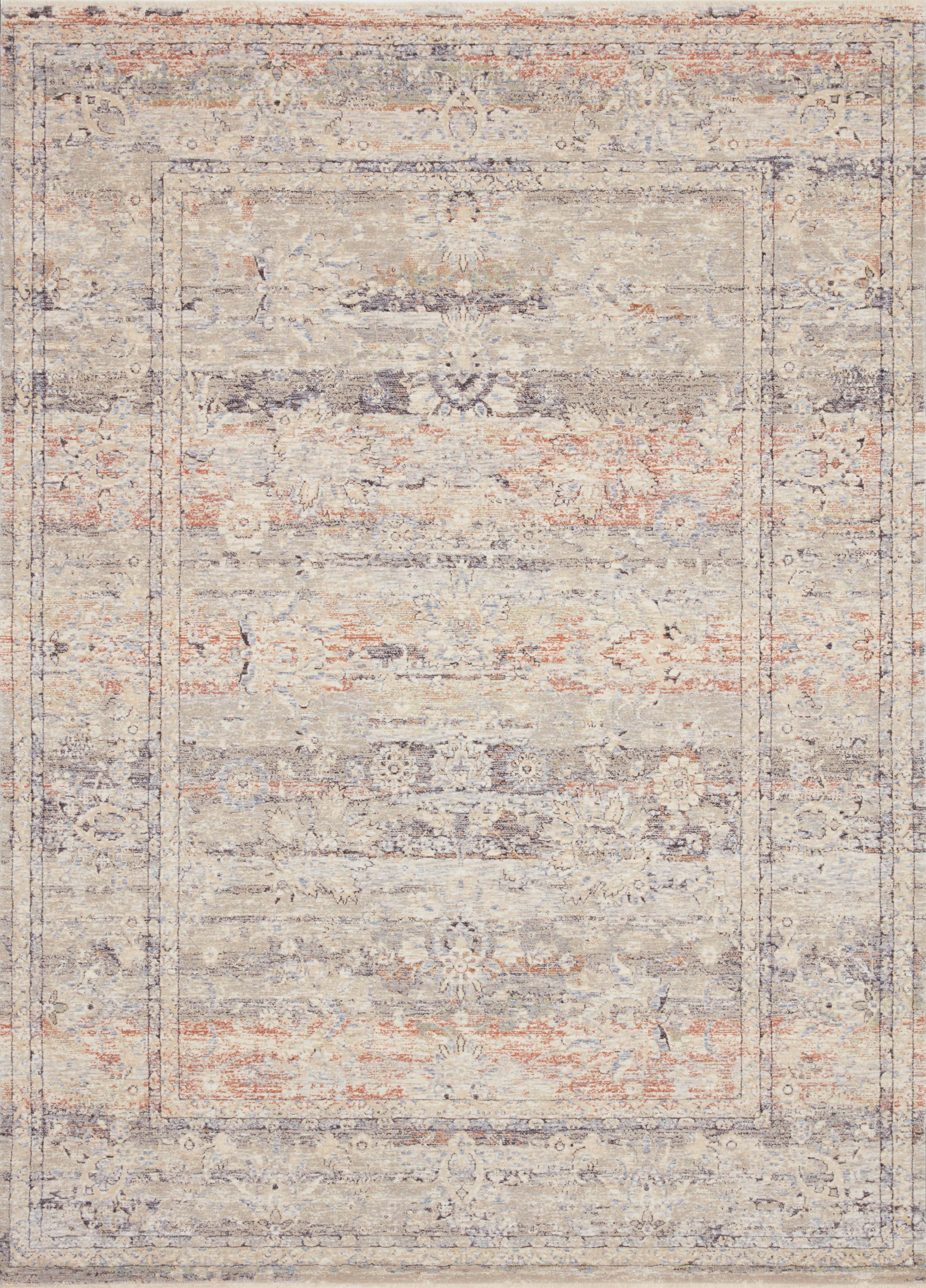 Loloi Rugs Faye Collection Rug in Denim, Rust - 9'6