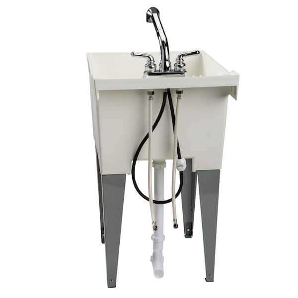 Mustee Utilatop White Laundry Tub Top Cover 19.204A - Inhomebuy