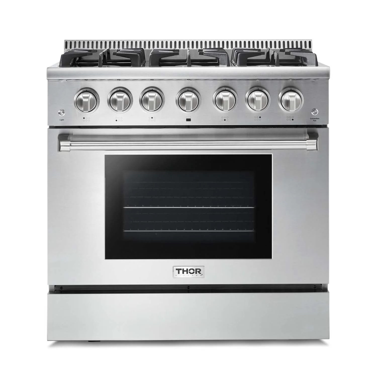 Thor Kitchen 36 in. 5.2 cu. ft. Professional Propane Gas Range in Stainless Steel, HRG3618ULP - Inhomebuy