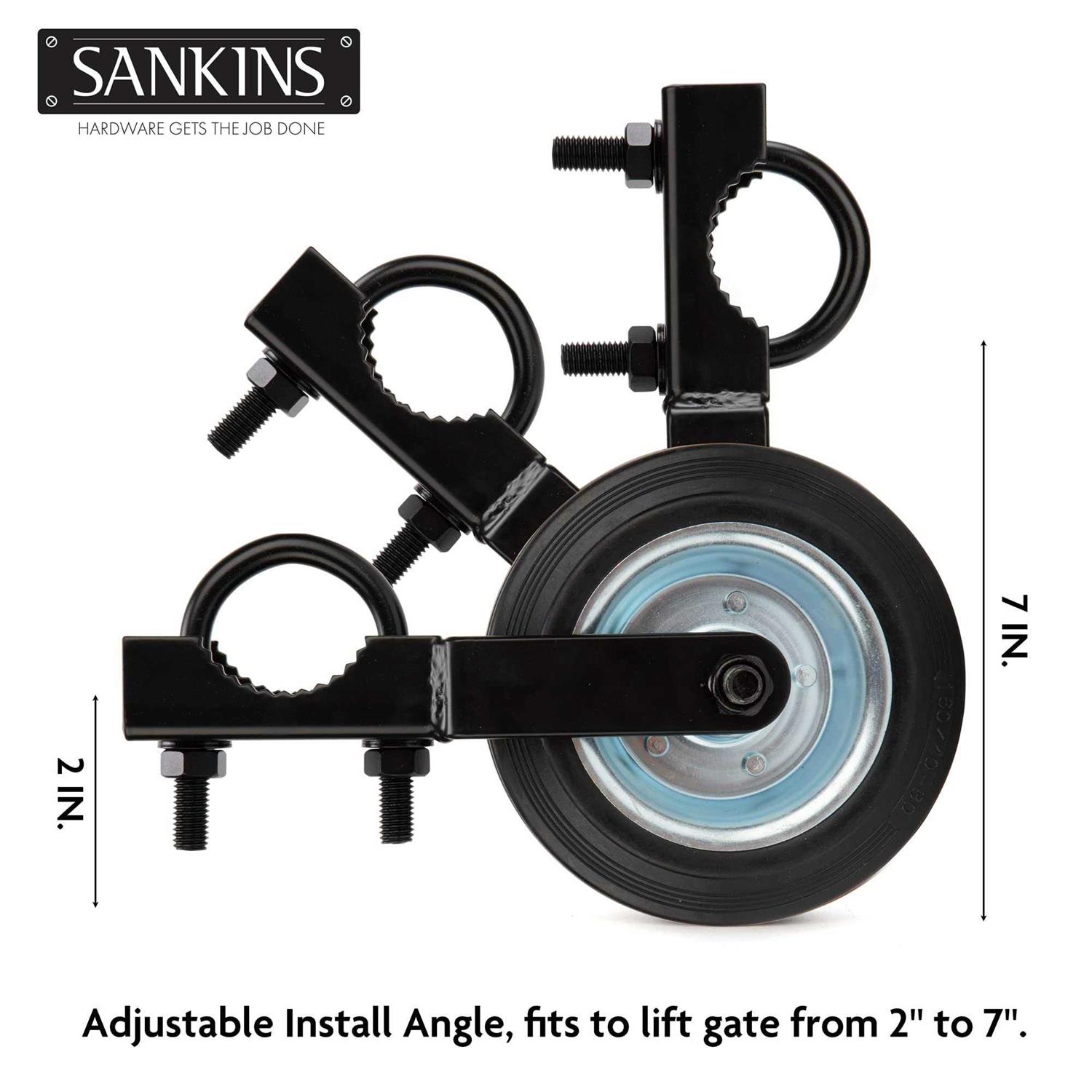 SANKINS Gate Helper Wheel for Supporting Metal Swing Gates with 1-5/8 Thru 2 Gate Frames - Inhomebuy