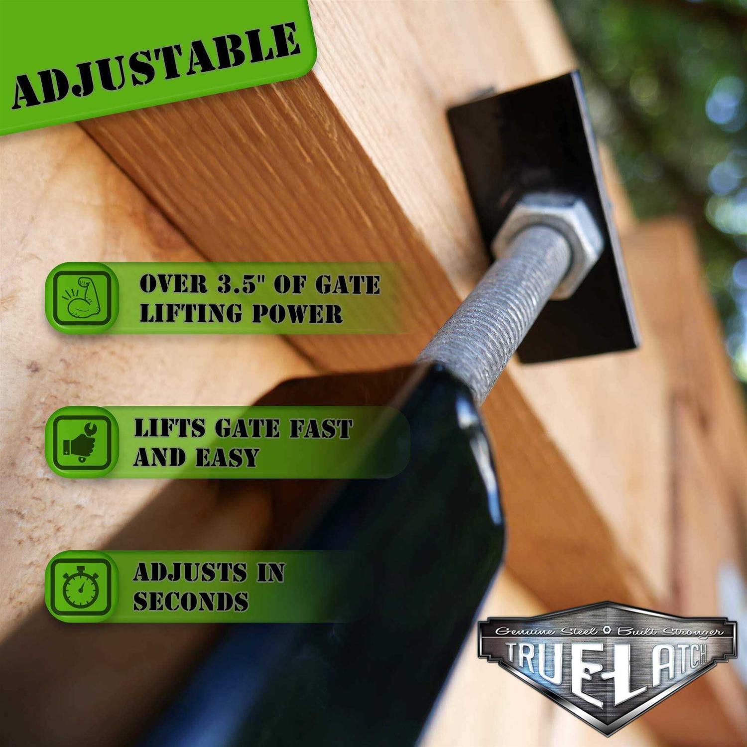 True Latch Telescopic Gate Brace Wood Privacy Fence Anti Sag Gate Kit - Inhomebuy