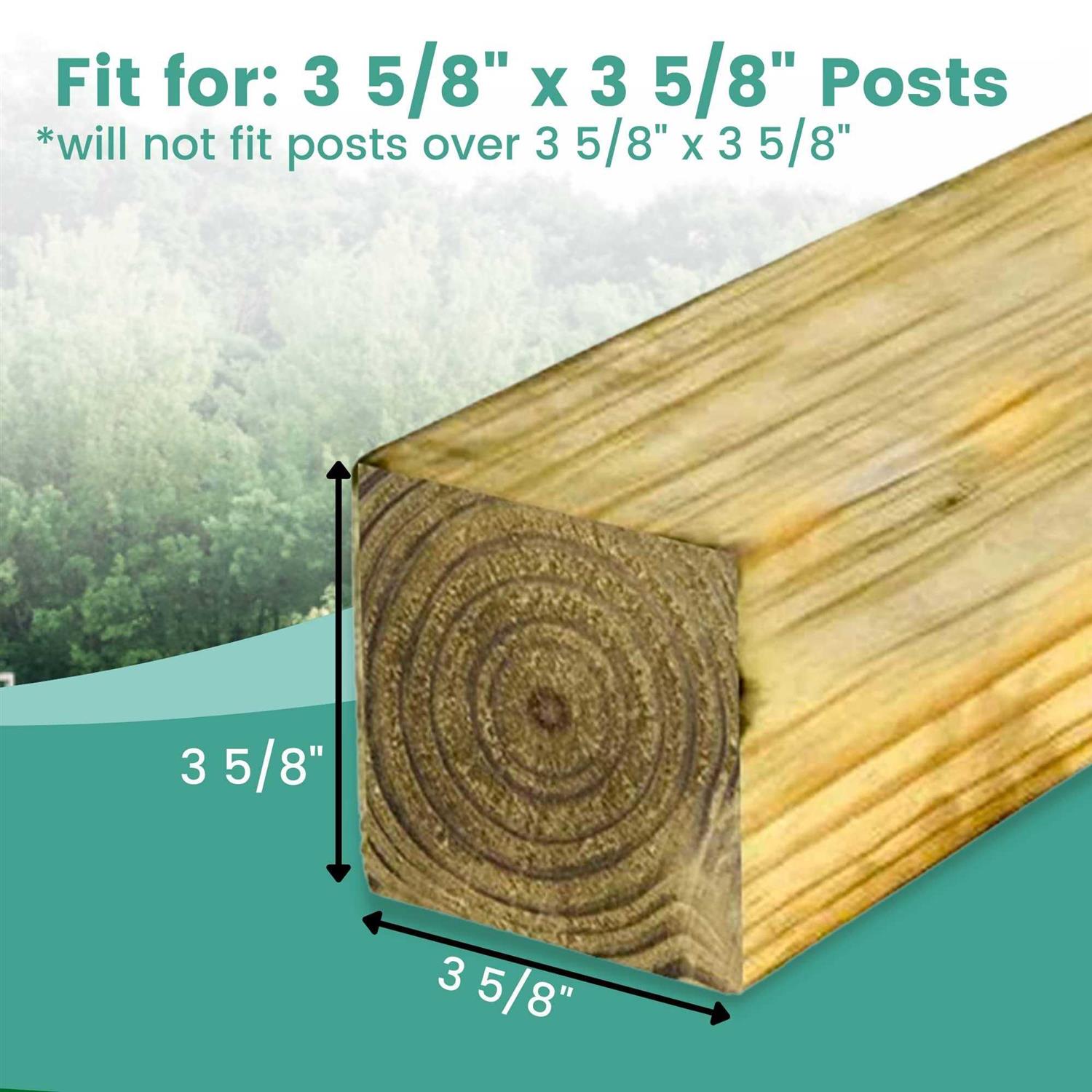 Tongass 4×4 Fence Post caps Made from Black Durable Plastic - Inhomebuy