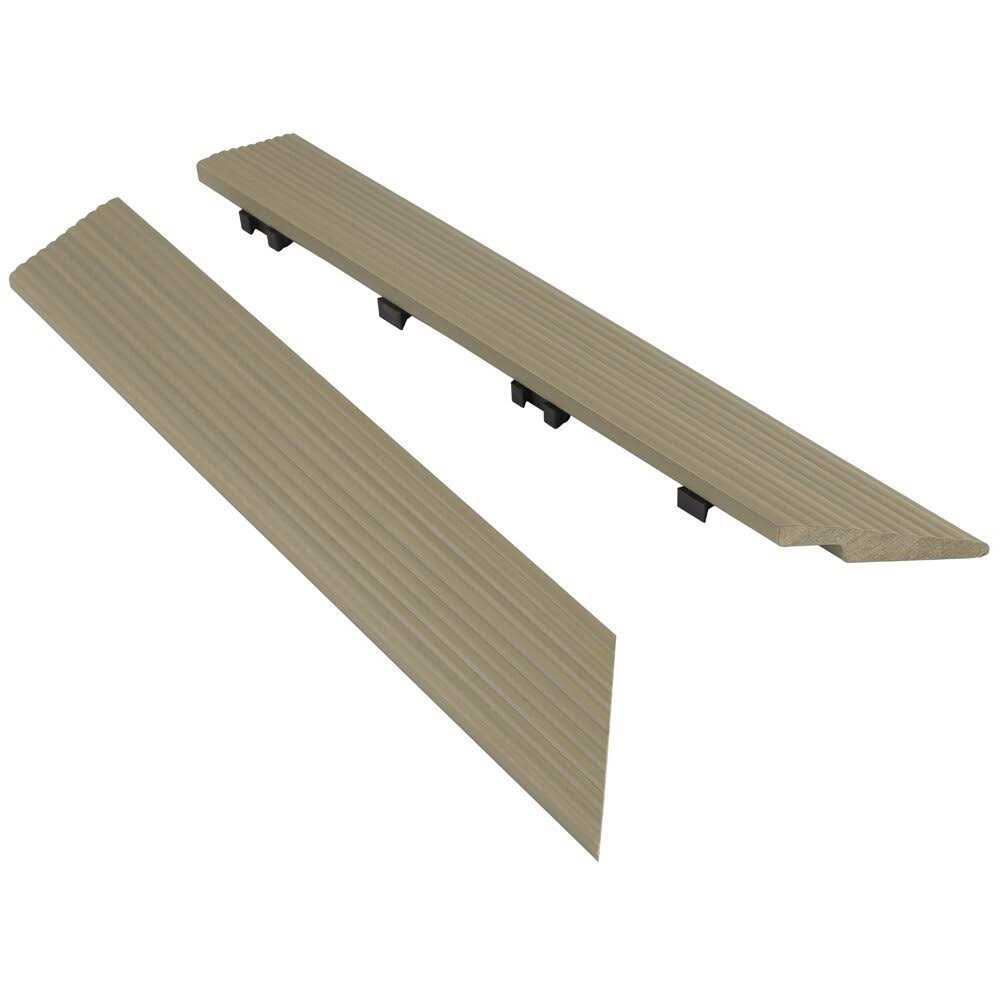 NewTechWood 1/6 ft. x 1 ft. Quick Deck Composite Deck Tile Outside Corner Fascia - Inhomebuy