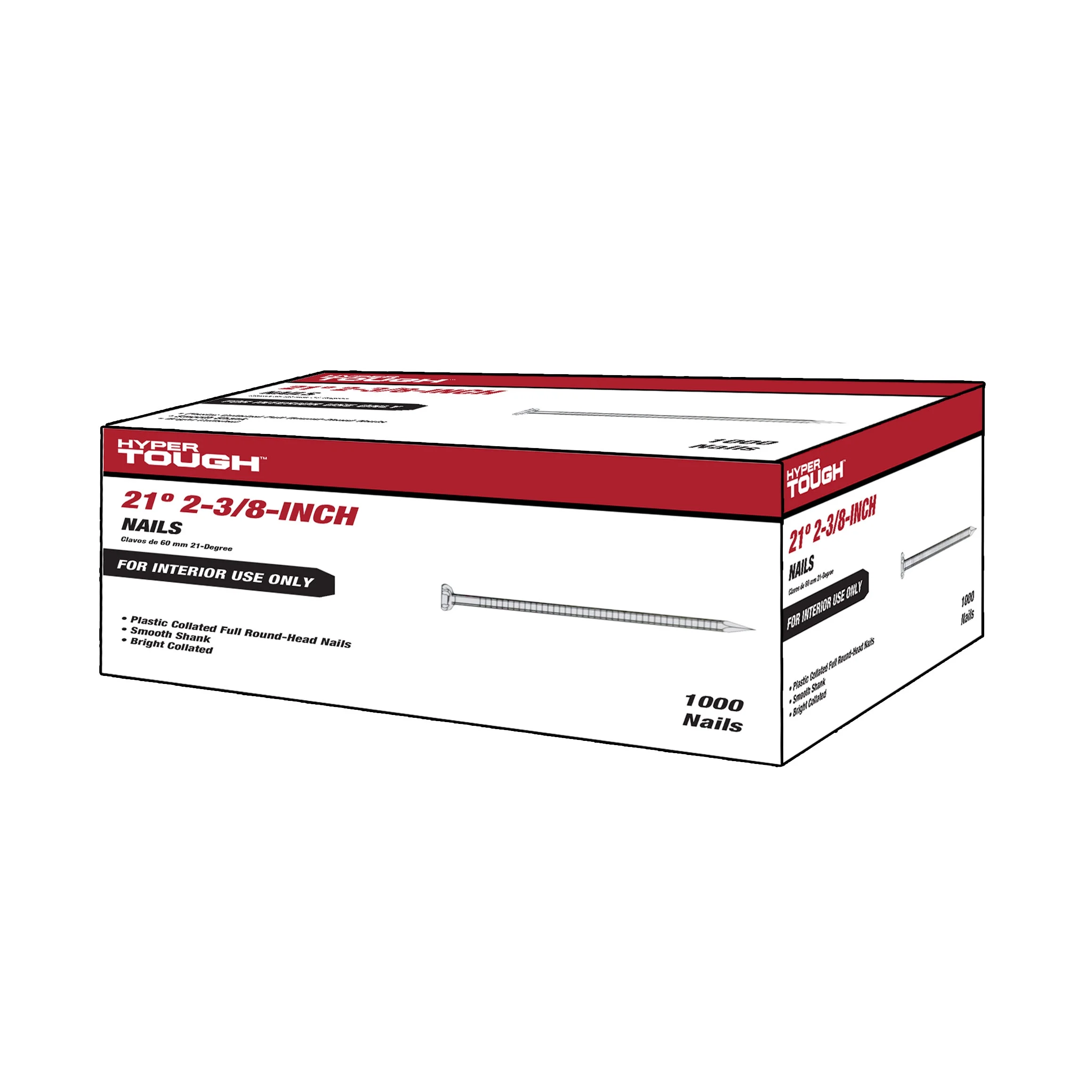 Hyper Tough 2-3/8 in. 21-Degree Framing Nails (1000-Count) - Inhomebuy
