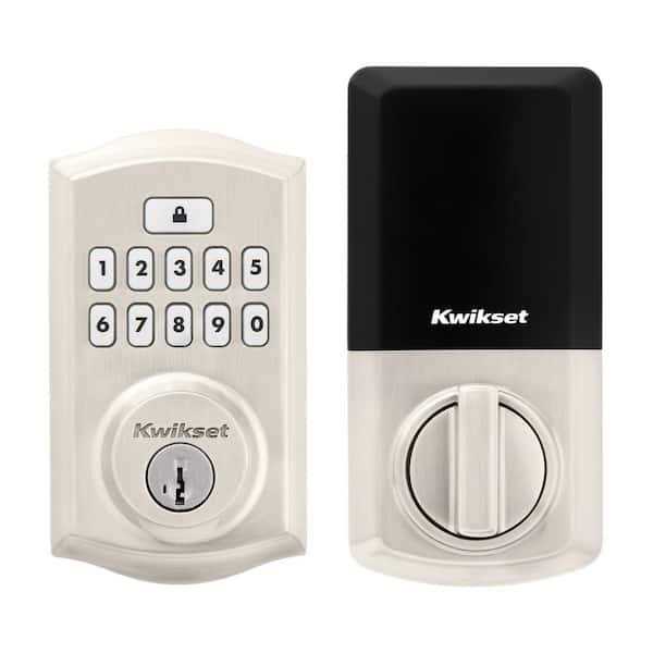 Kwikset Signature Series 270 SmartCode Satin Nickel Single Cylinder Smartkey Electronic Deadbolt Lighted Keypad | 992700-002 - Inhomebuy