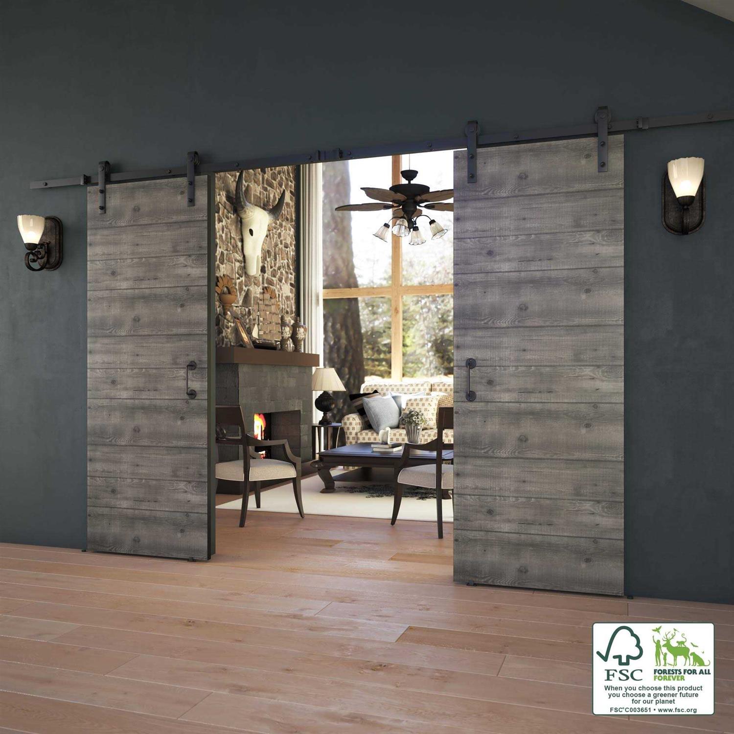 eightdoors 1-3/8 in. Hollow MDF and Pine Core Painted Wood Interior Barn Door Slab - Inhomebuy