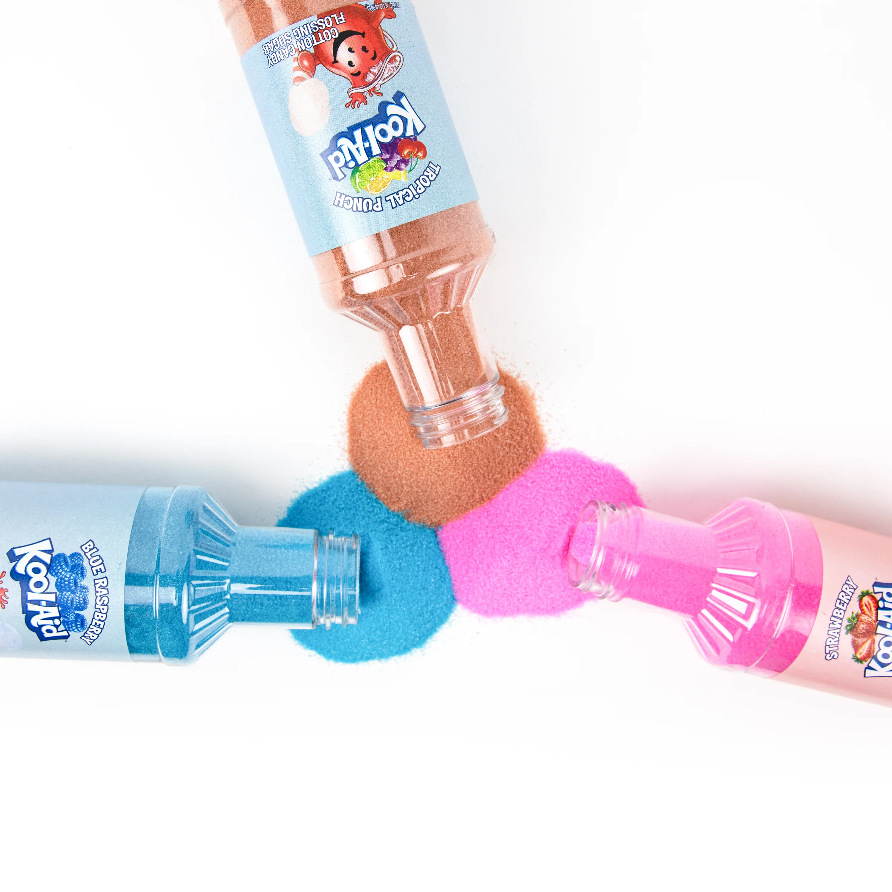Kool-Aid Cotton Candy Flossing Sugar �?Blue Raspberry, Strawberry, Tropical Punch �?3 Pack - Inhomebuy