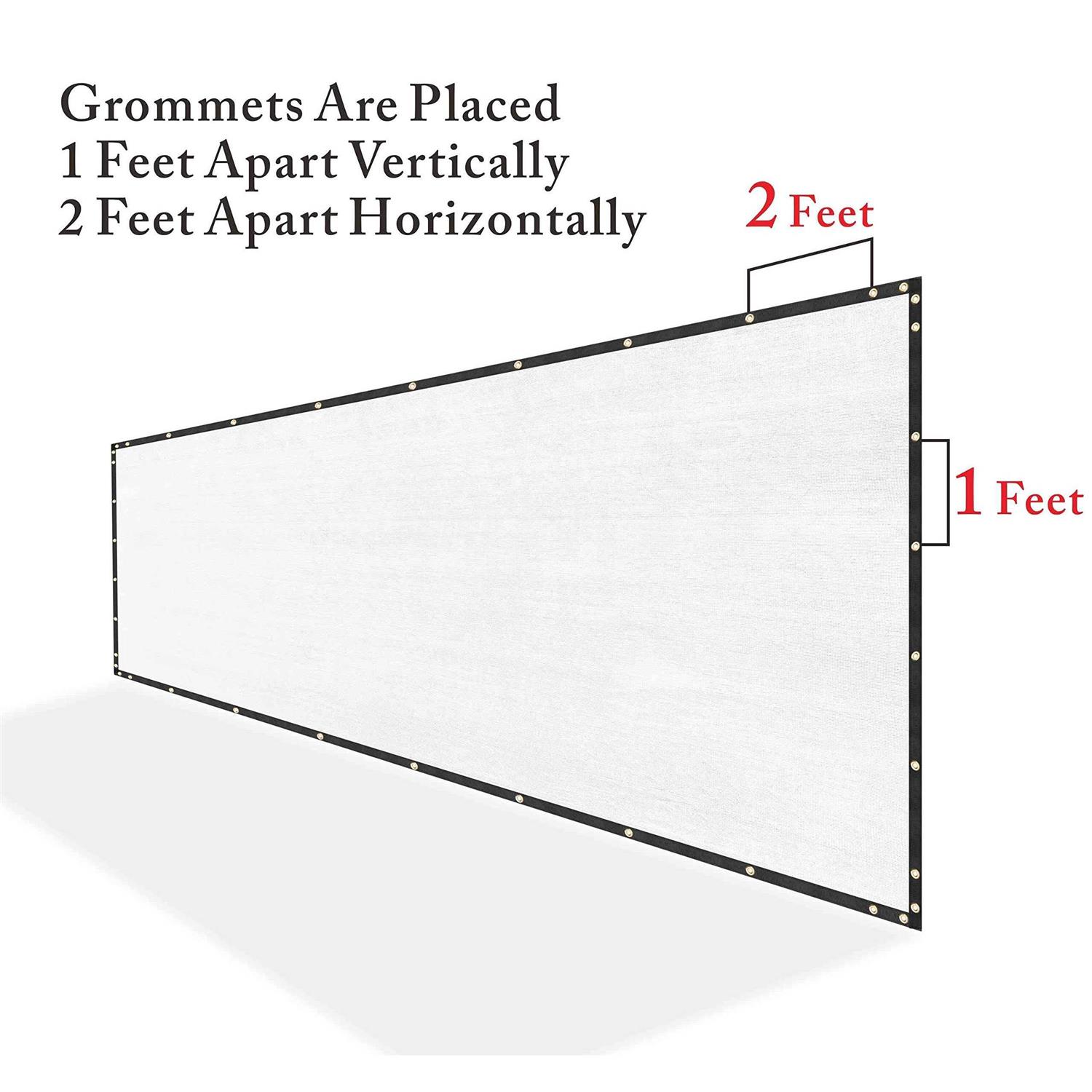 Royal Shade 6 X 50 Fence Privacy Screen Cover Windscreen With Heavy Duty Brass Grommets -Cable Zip Ties Include -Make Cust - Inhomebuy