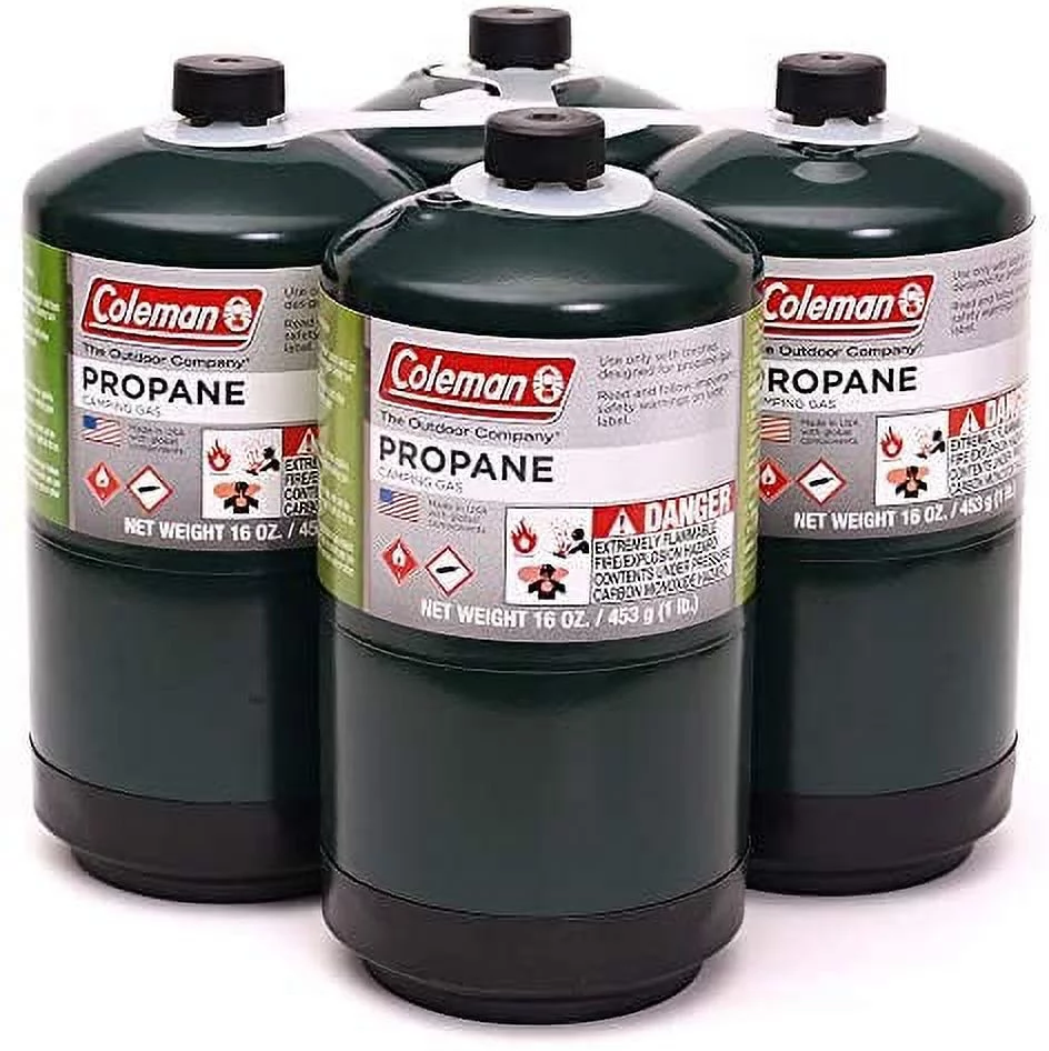 Coleman Propane Fuel, 16 oz, Propane Camping Cylinde 4-Pack - Inhomebuy