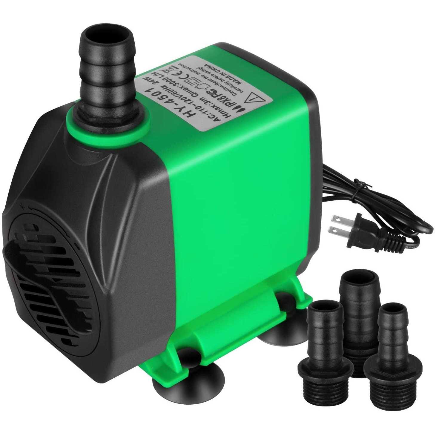 Simple Deluxe 800GPH Submersible Pump 3 Nozzles Fish Tank - Inhomebuy