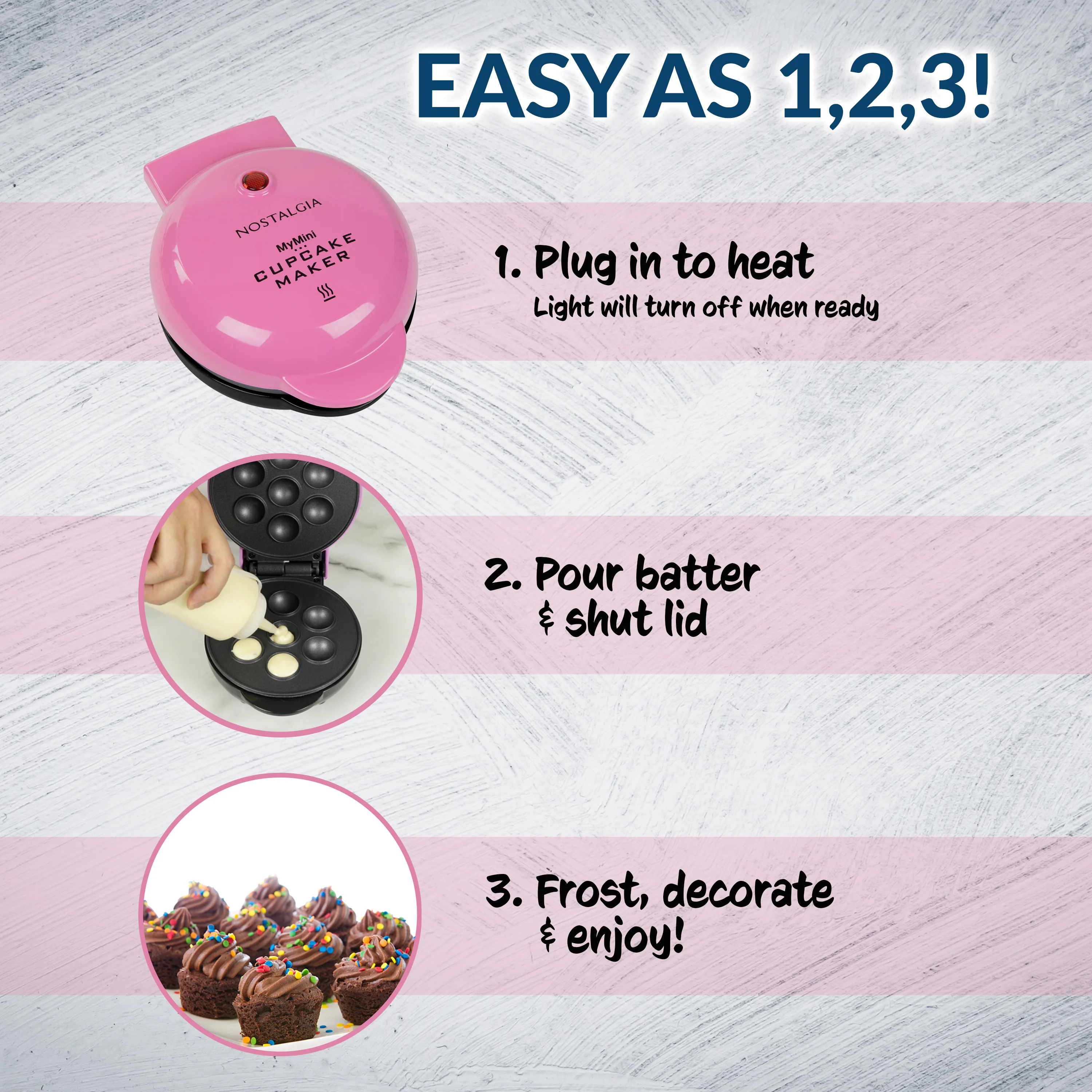 MyMini Cupcake Maker, Pink - Inhomebuy