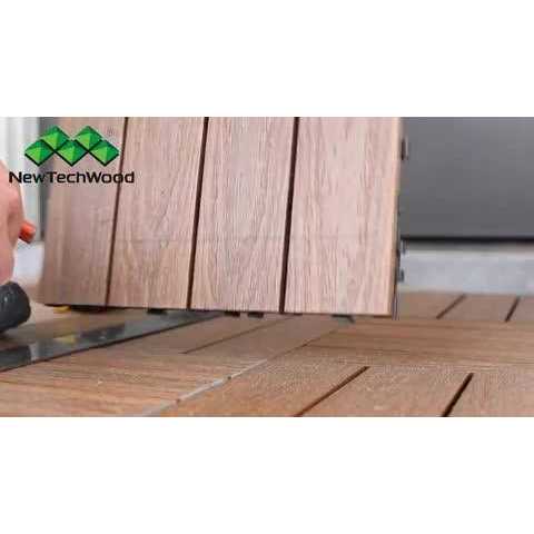 NewTechWood Ultrashield Naturale 1 ft. x 1 ft. Composite Quick Deck Outdoor Deck Tile Sample - Inhomebuy