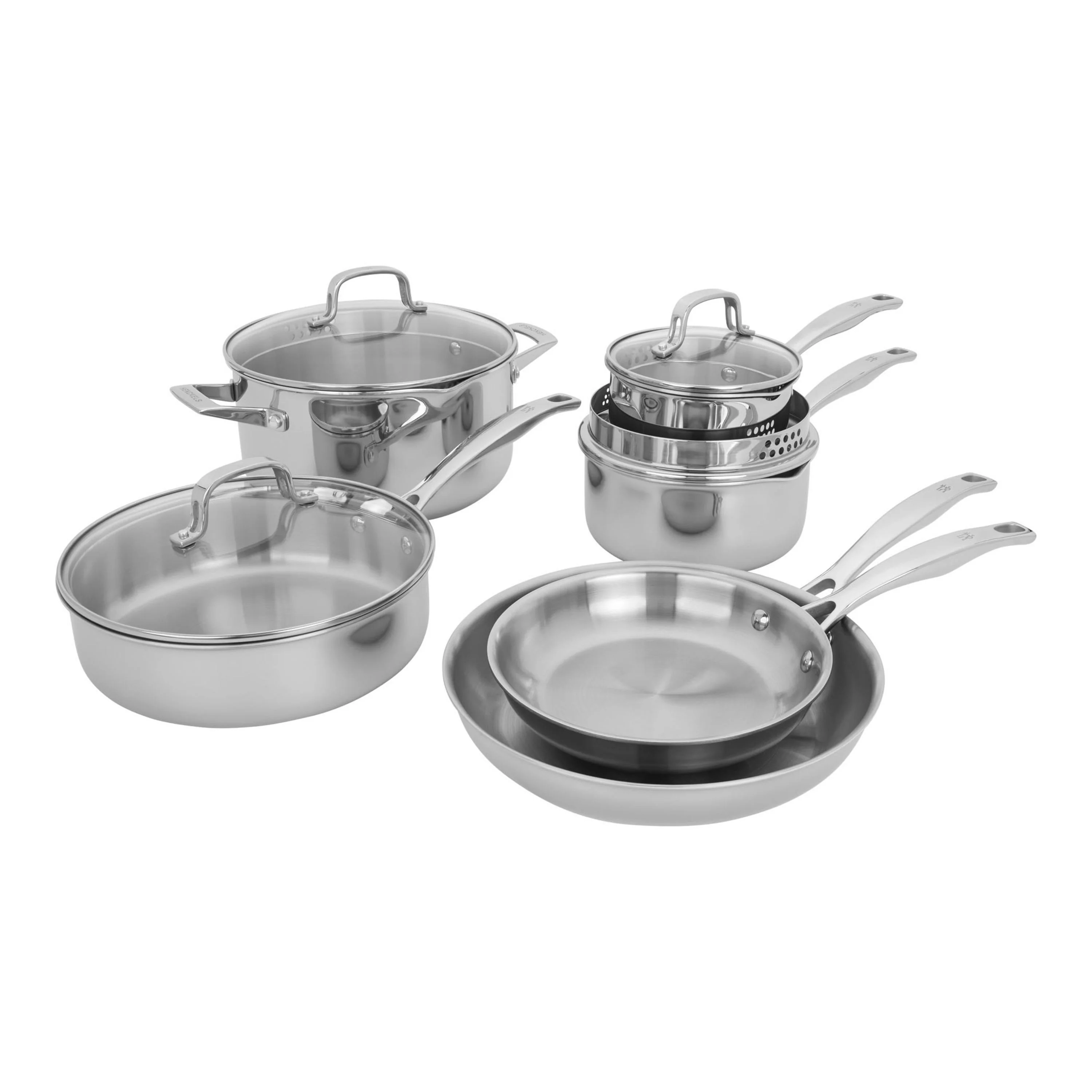Henckels 10pc Stainless Steel Cookware Set, CLAD H3 Series - Inhomebuy