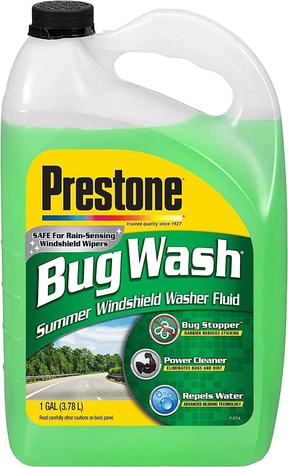 Prestone AS657 Bug Wash Windshield Washer Fluid, 1 Gallon Pack of 12 - Inhomebuy