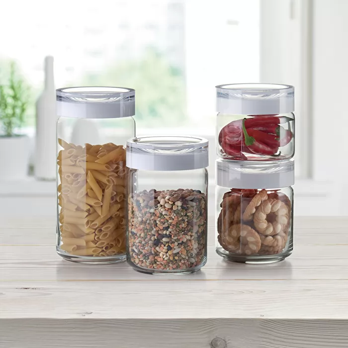 Storage Jar L 1000cc Clear - Inhomebuy